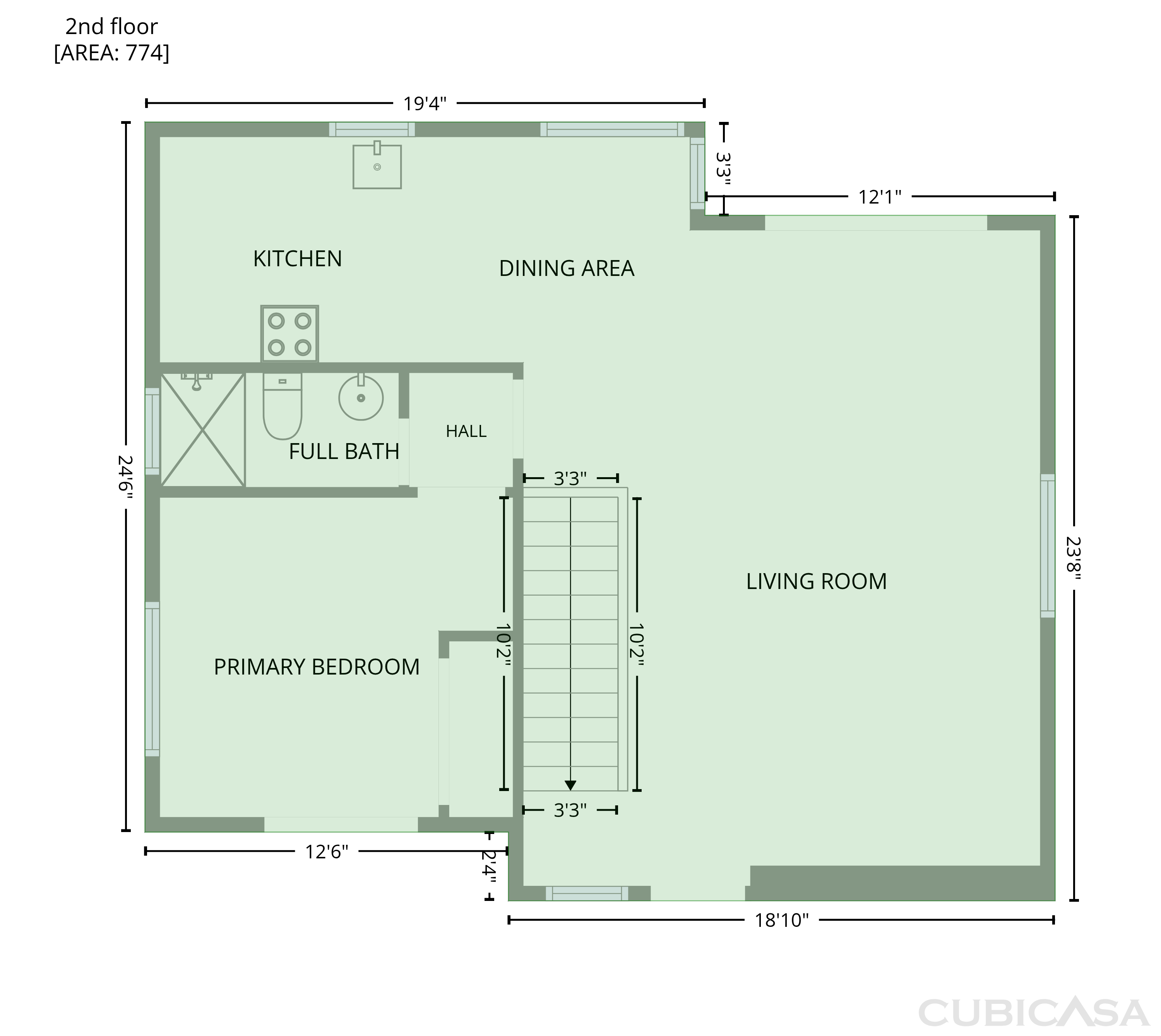 Second Floor of 176 Waverly Dr, Alhambra, CA