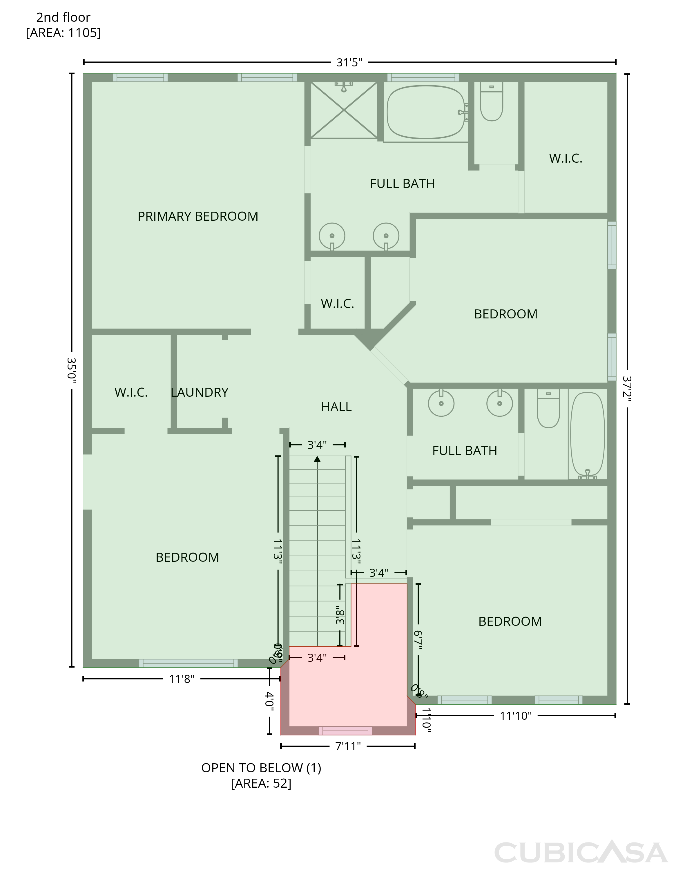 Second Floor of 1355 Catrush Way, Wake Forest, NC