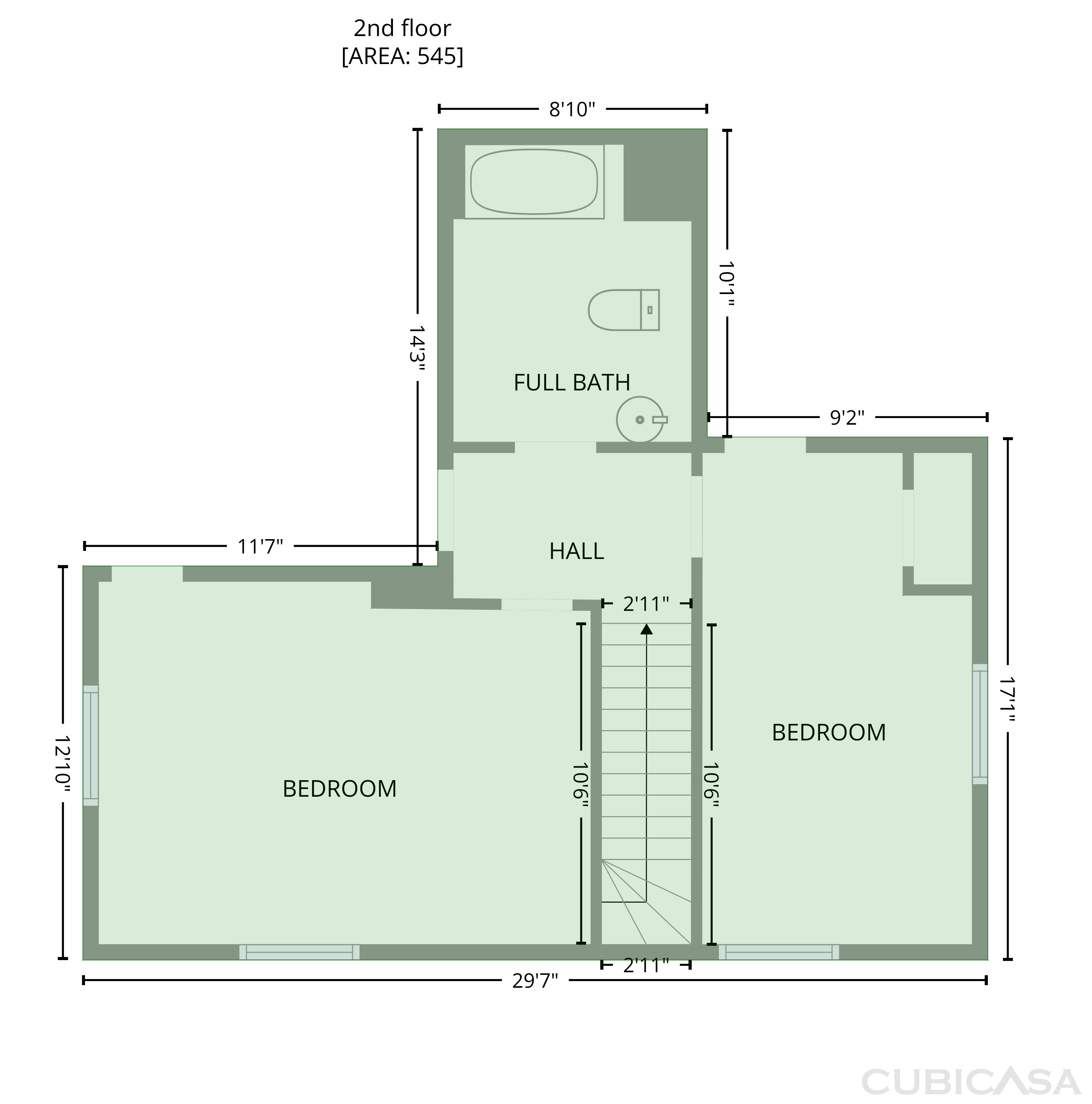 Second Floor of 2549 Ossipee Front St, Elon, NC