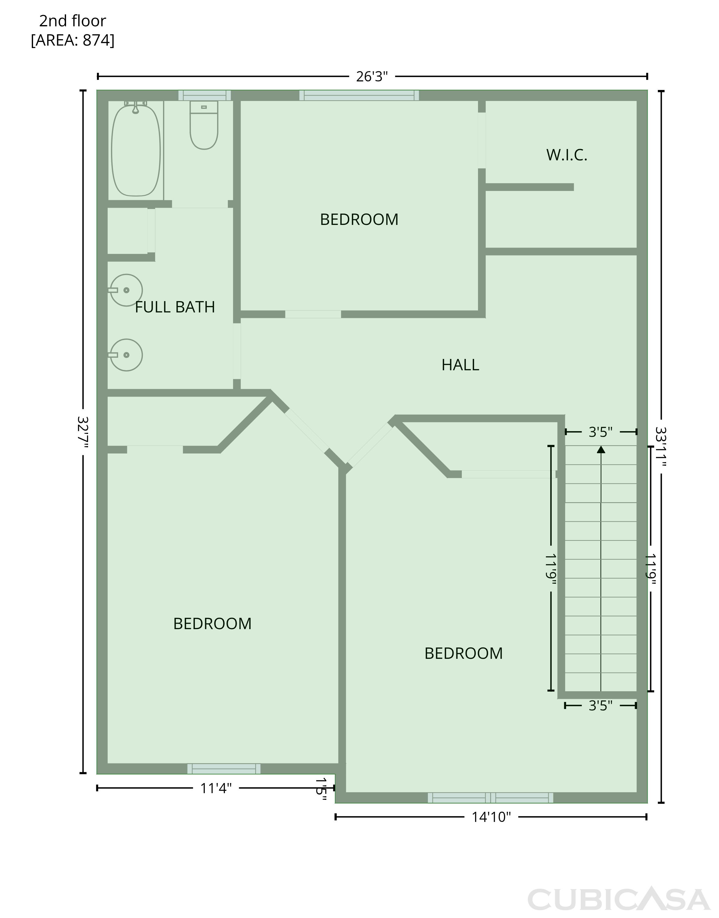 Second Floor of 7712 Redbrush, Temple, TX