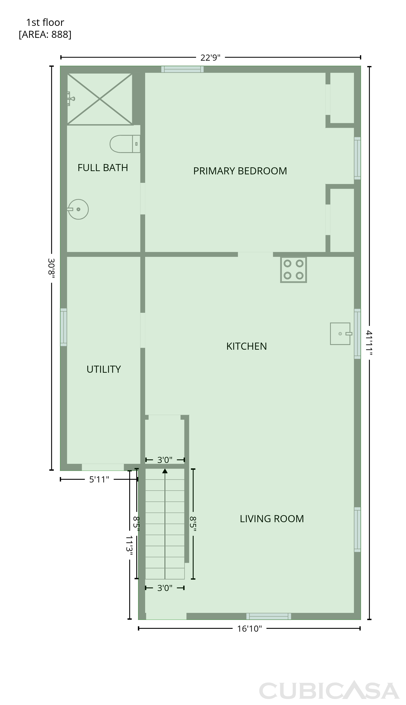 Main Floor of 410 Madison St, Roanoke Rapids, NC