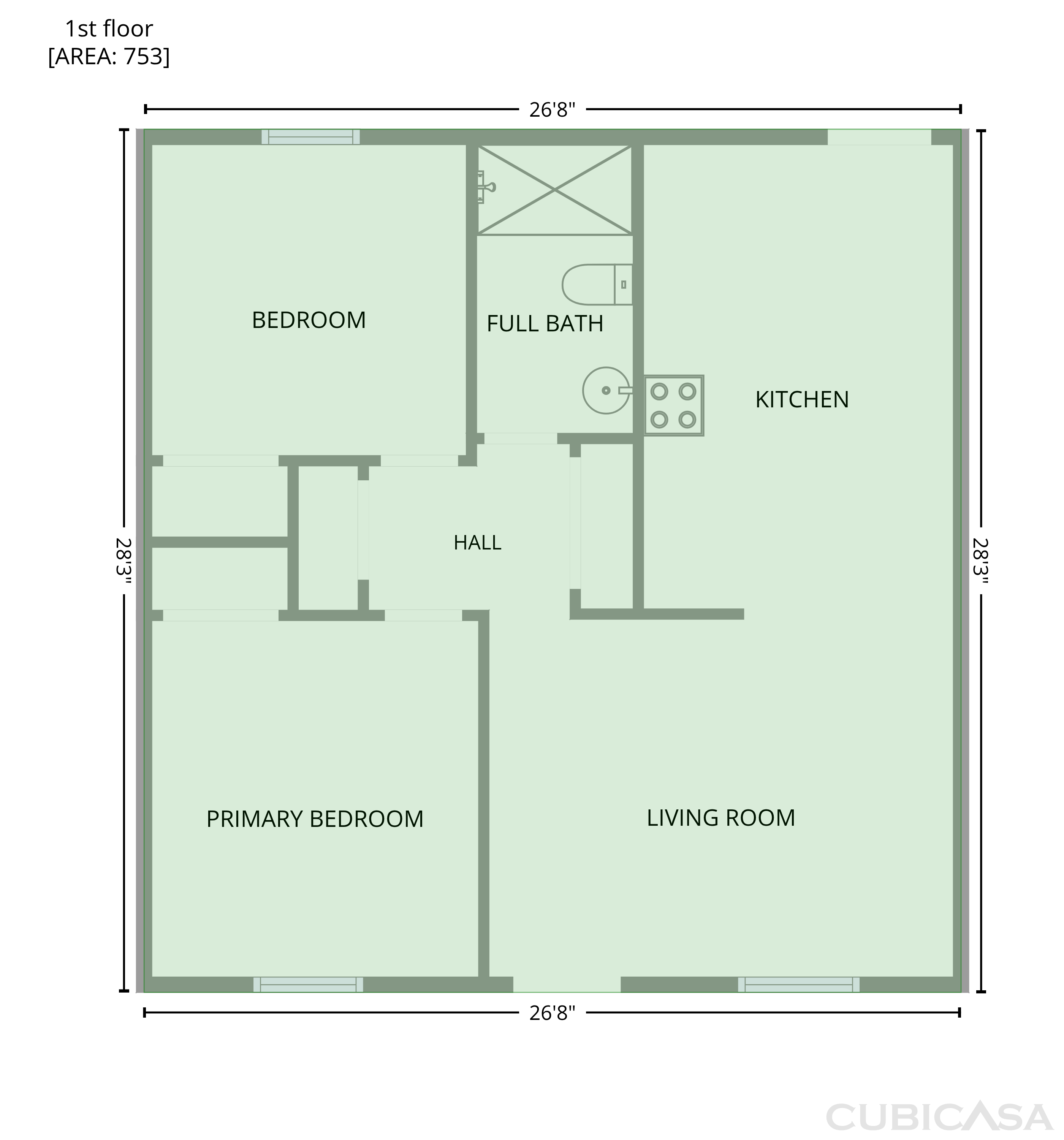 Main Floor of 1308 S State St, Raleigh, NC