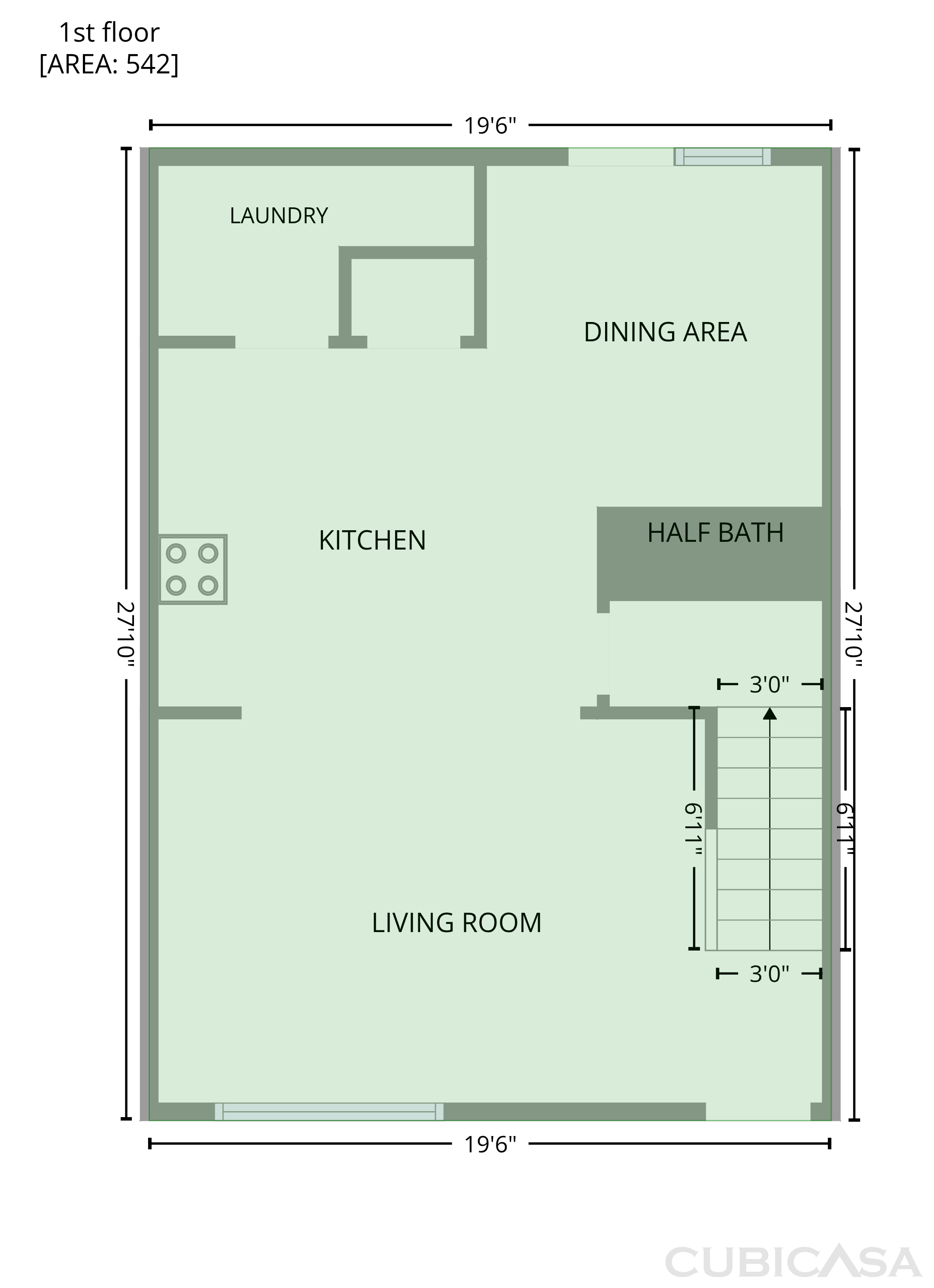 Main Floor of 889 Salem Pointe Ln, Winston Salem, NC