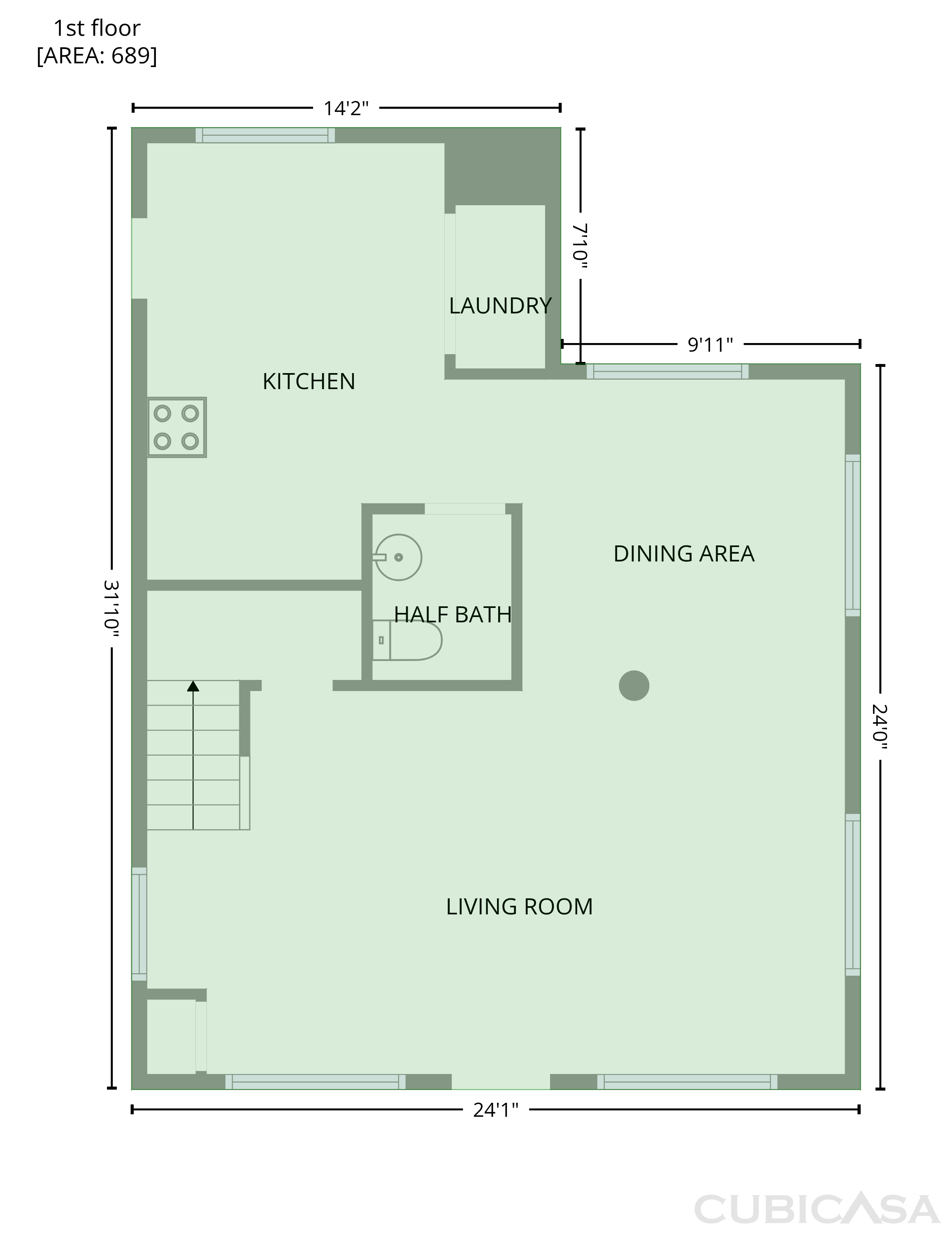 Main Floor of 604 Eastway Ave, Durham, NC