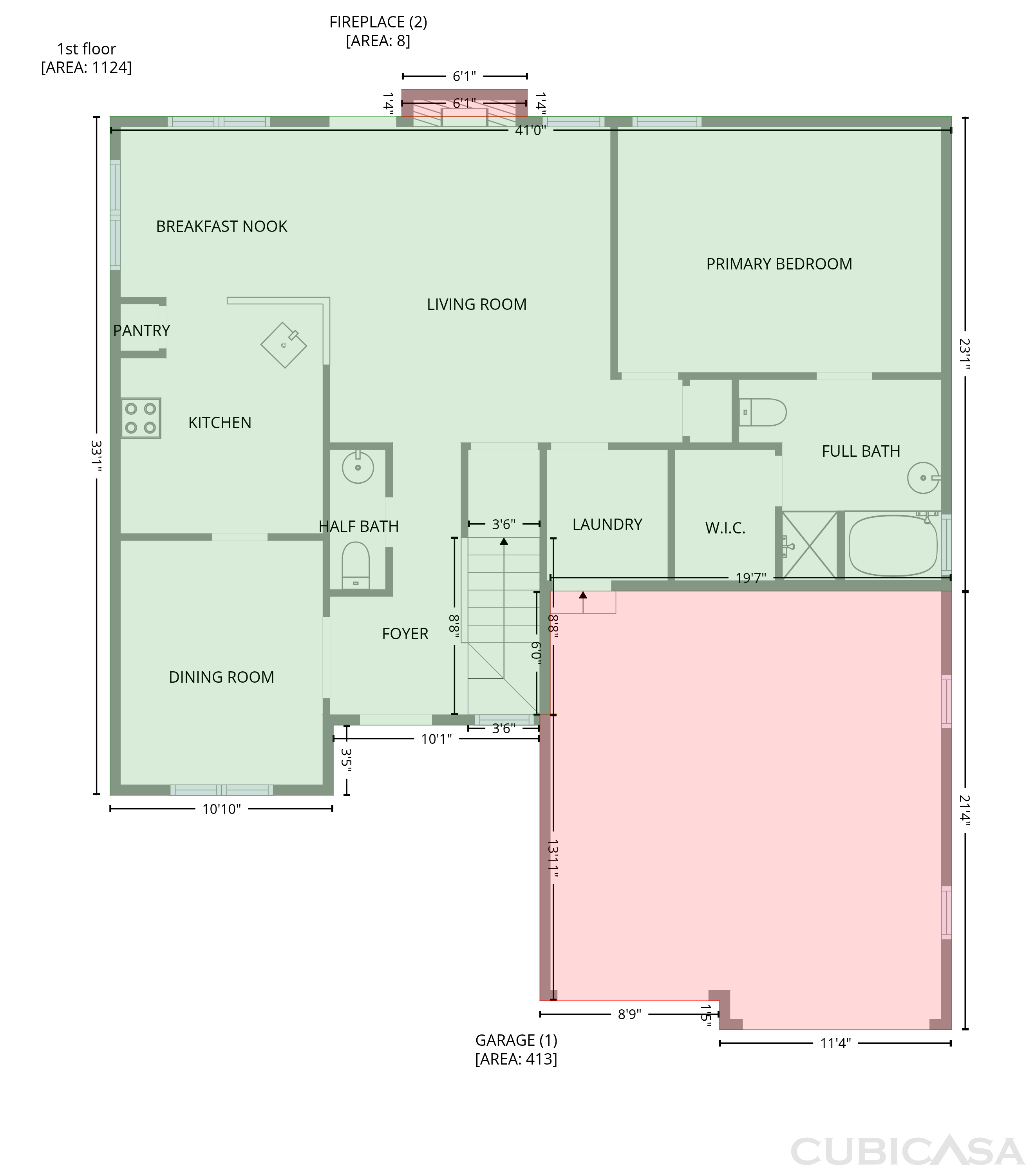 Main Floor of 34 Cass Station Dr NW, Cartersville, GA