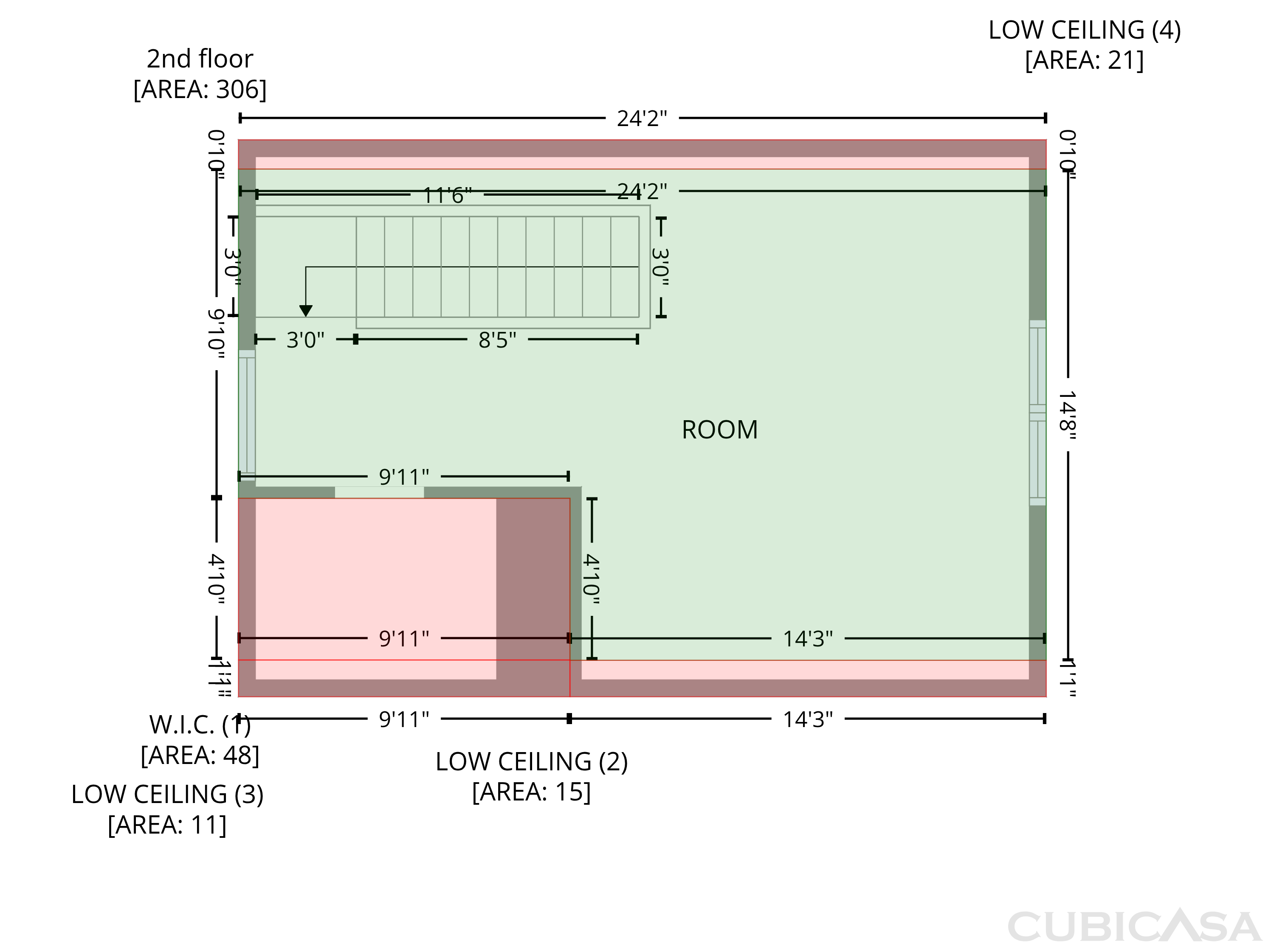 Second Floor of 24610 Parklawn St, Oak Park, MI