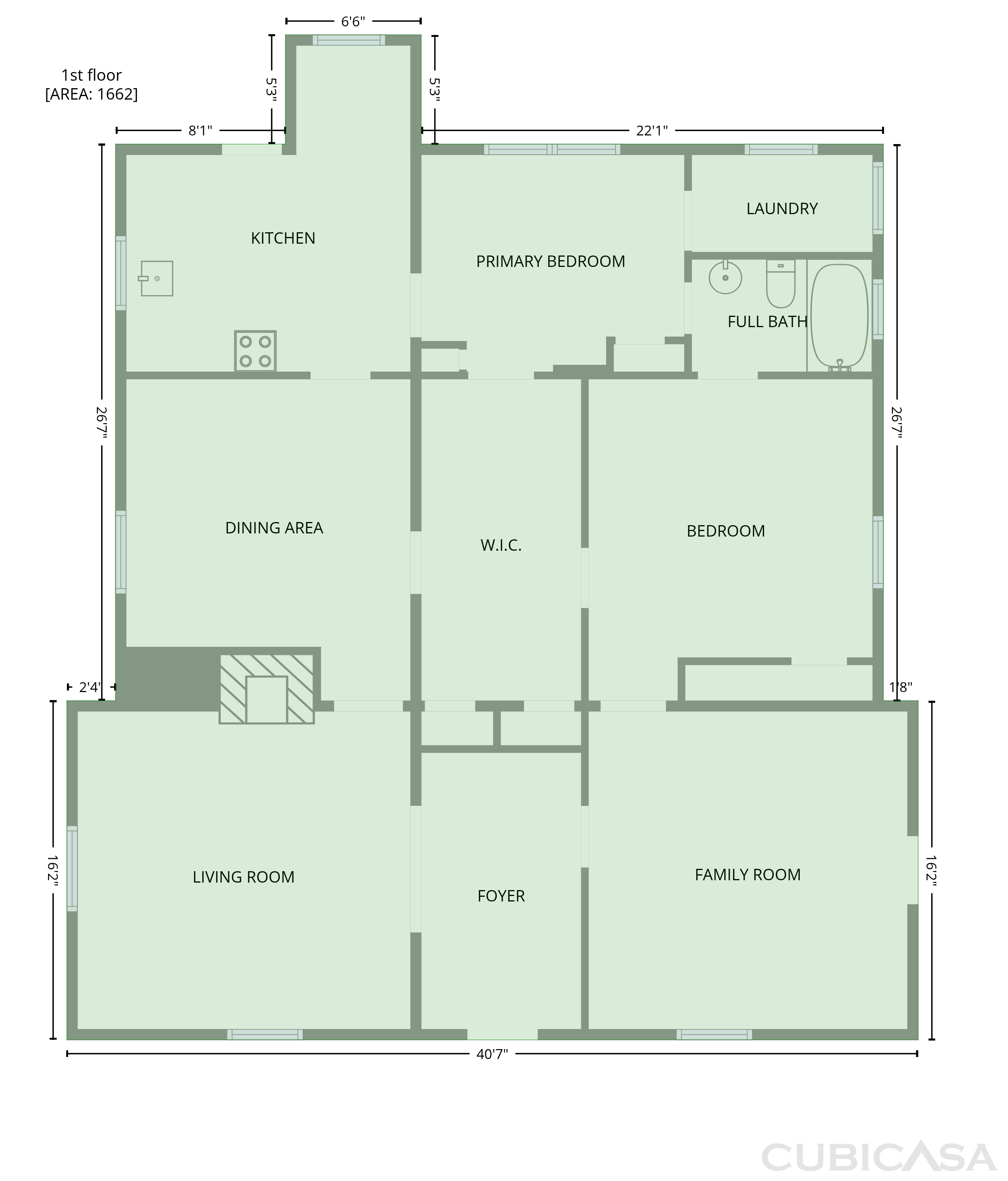 Main Floor of 216 E Horne St, Clayton, NC