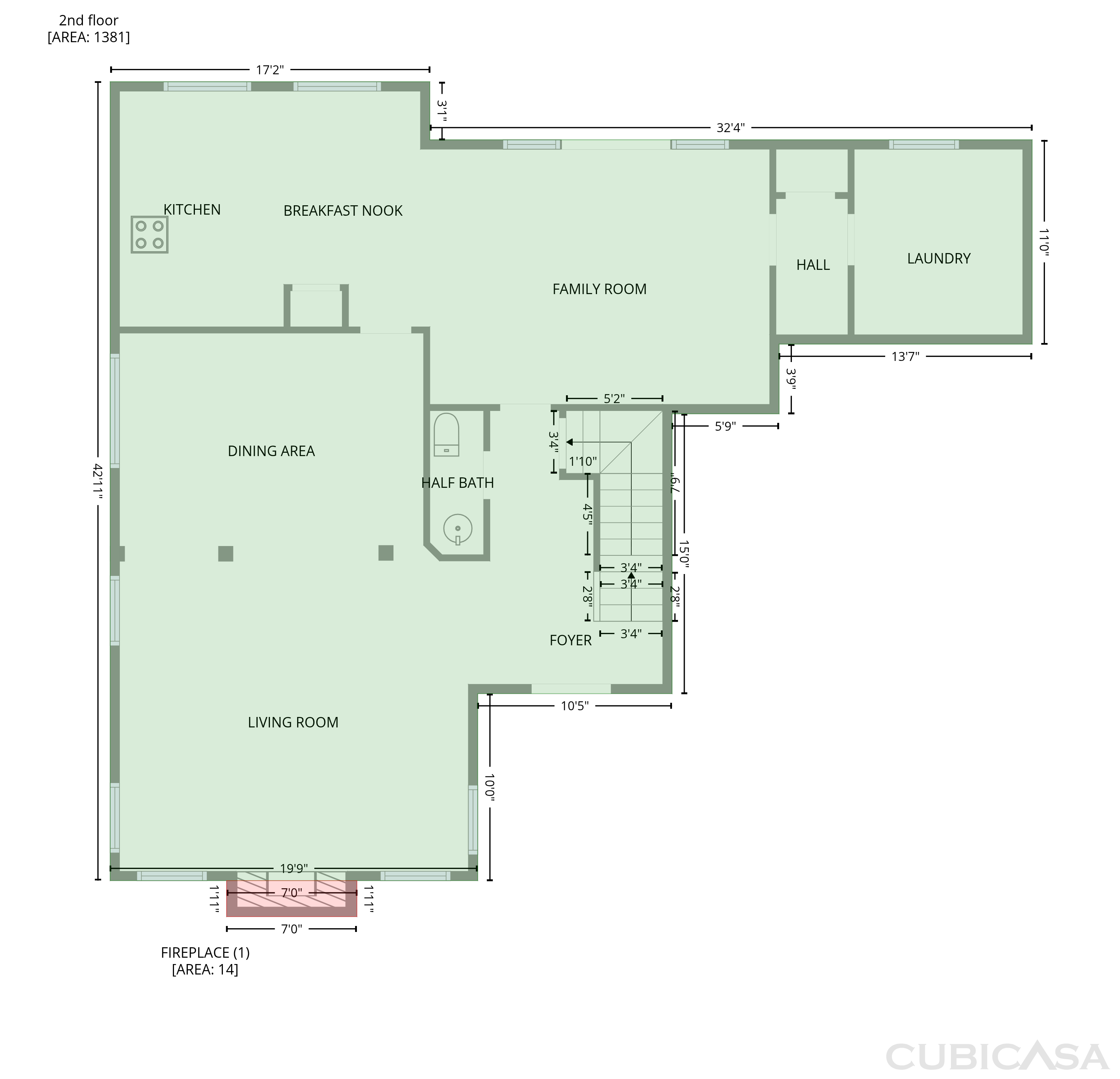 Second Floor of 984 Forest Pond Ct, Marietta, GA