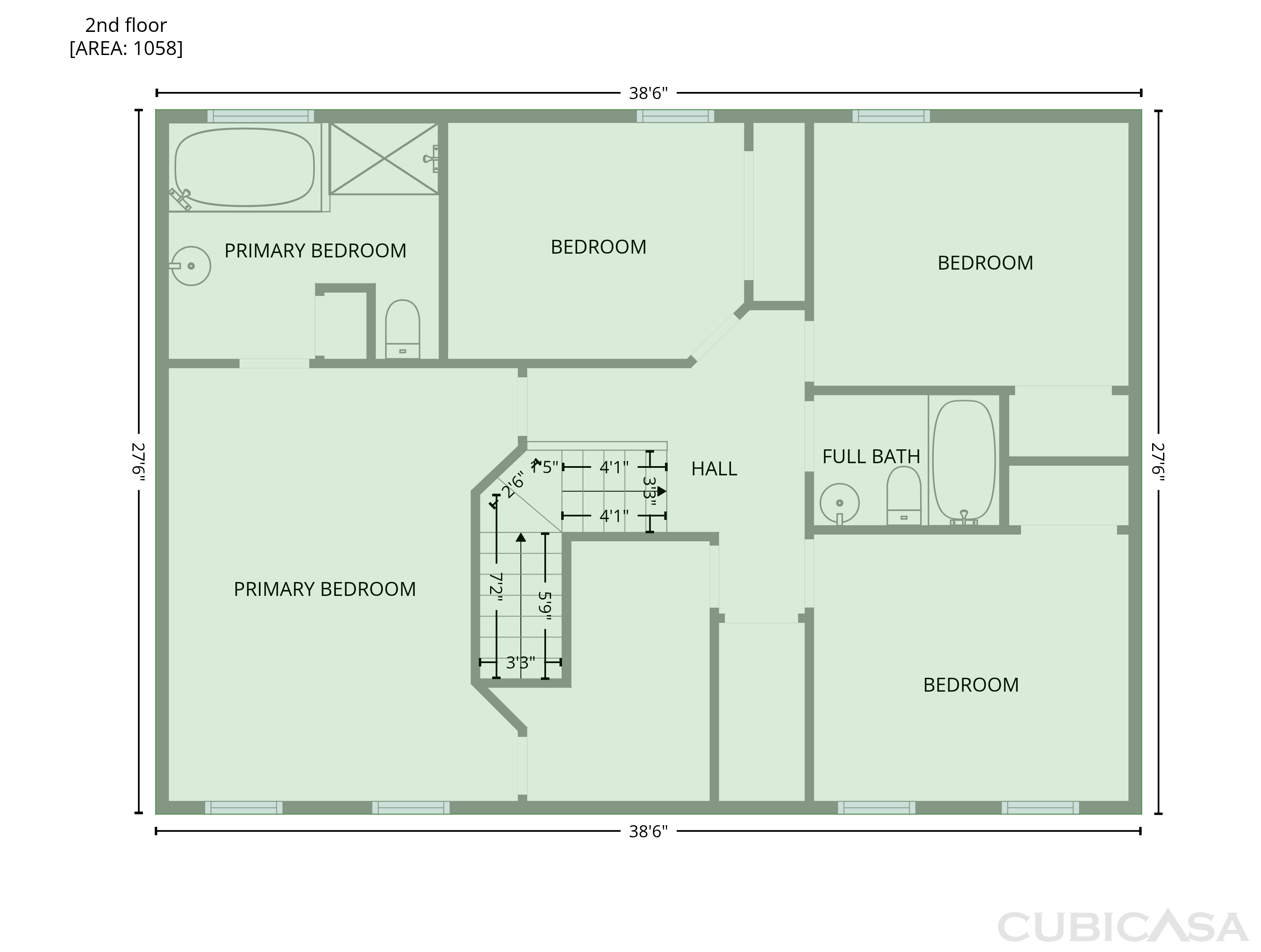 Second Floor of 504 Ledyard Ct, Wake Forest, NC