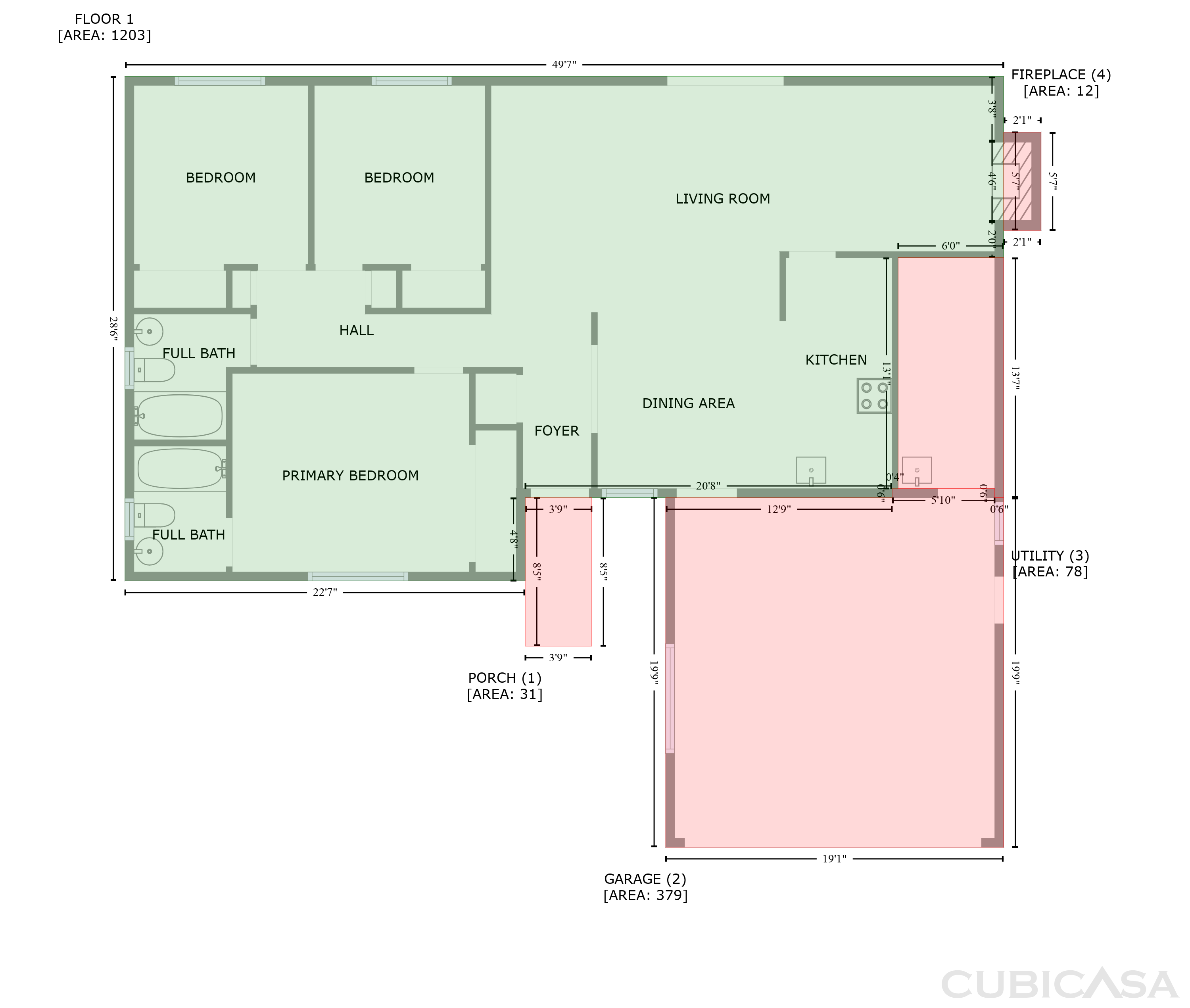 Main Floor of 1105 W Anderson Dr, Phoenix, AZ