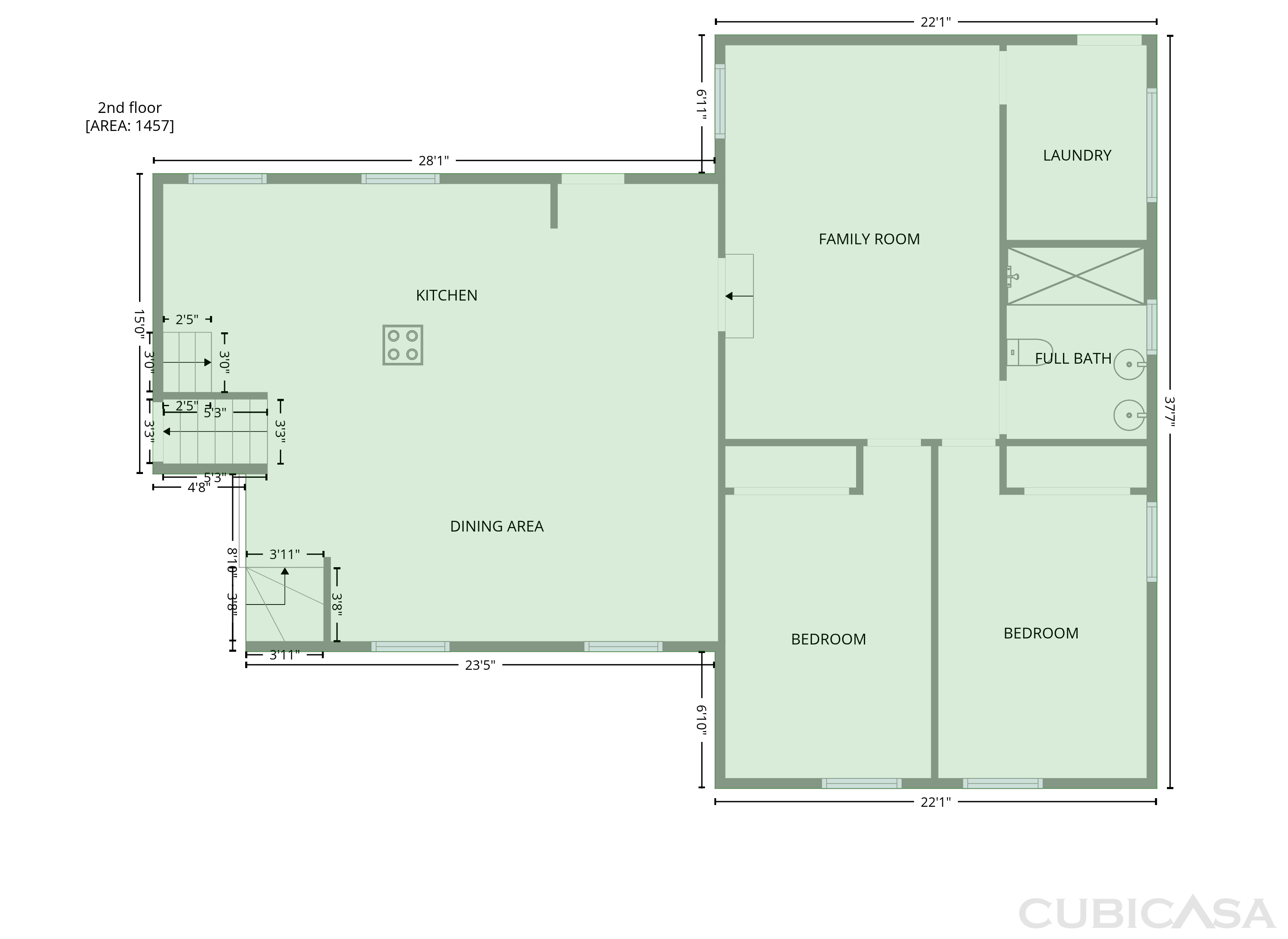 Second Floor of 2220 Hillock Dr, Raleigh, NC