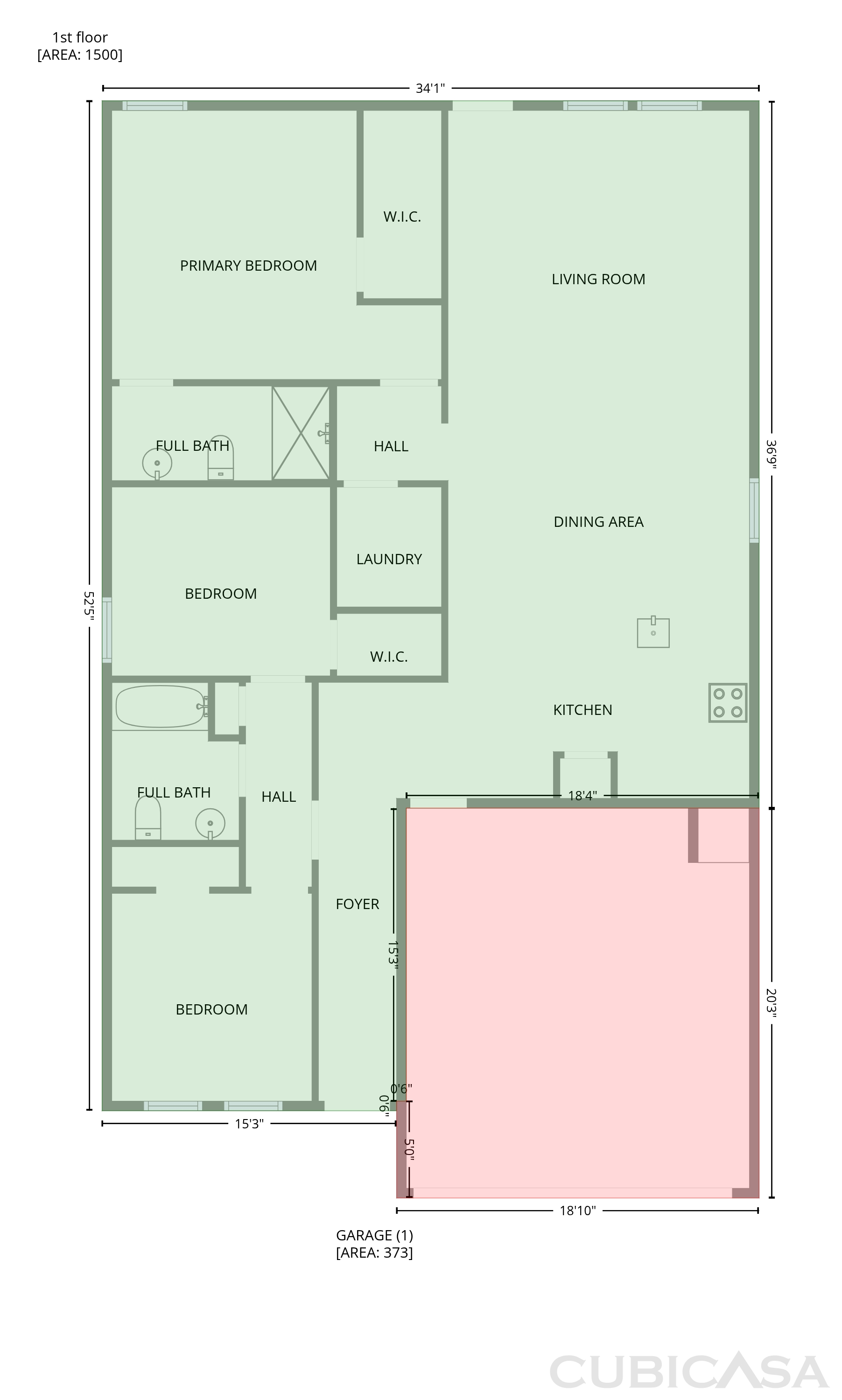Main Floor of 3720 Los Cabos Dr, Mustang, OK