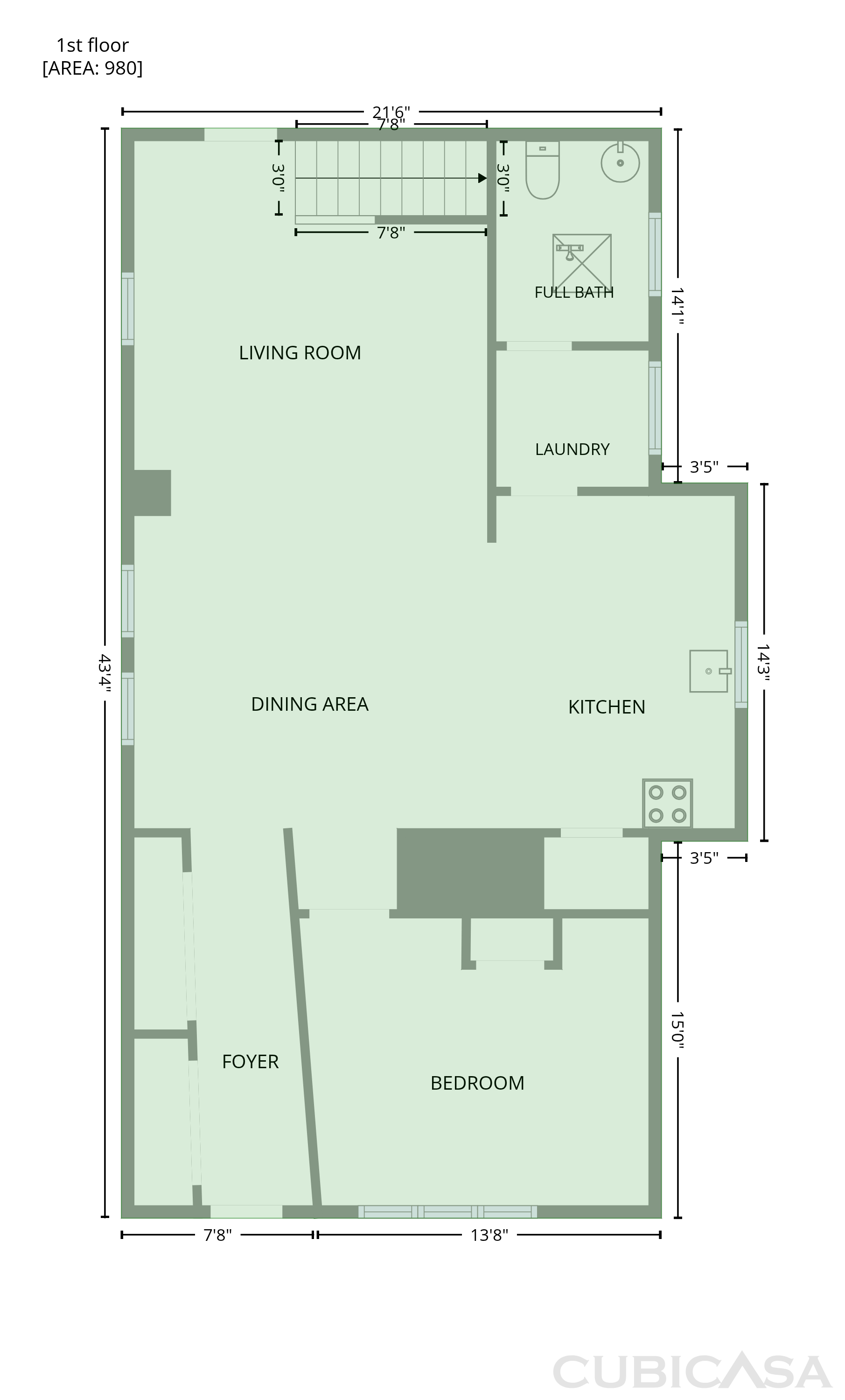 Main Floor of 1230 E Pleasant Run Parkway North Dr, Indianapolis, IN