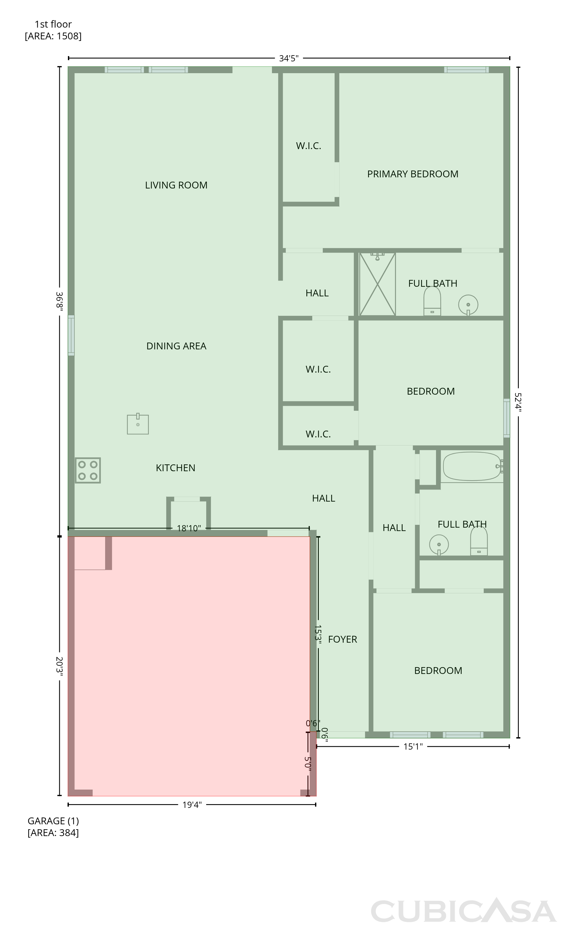 Main Floor of 3728 Los Cabos Dr, Mustang, OK