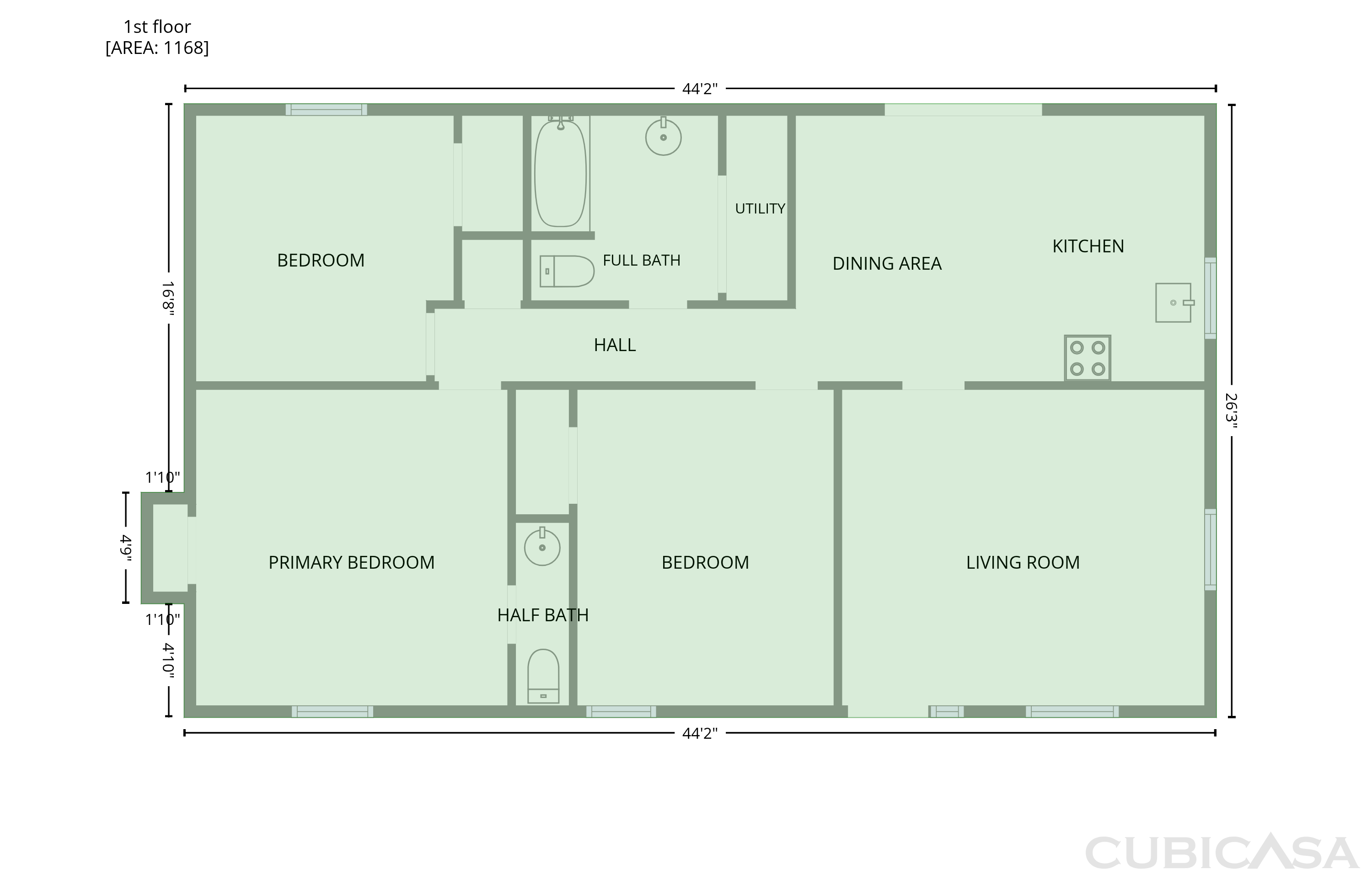 Main Floor of 825 Nottoway Ave, Blackstone, VA