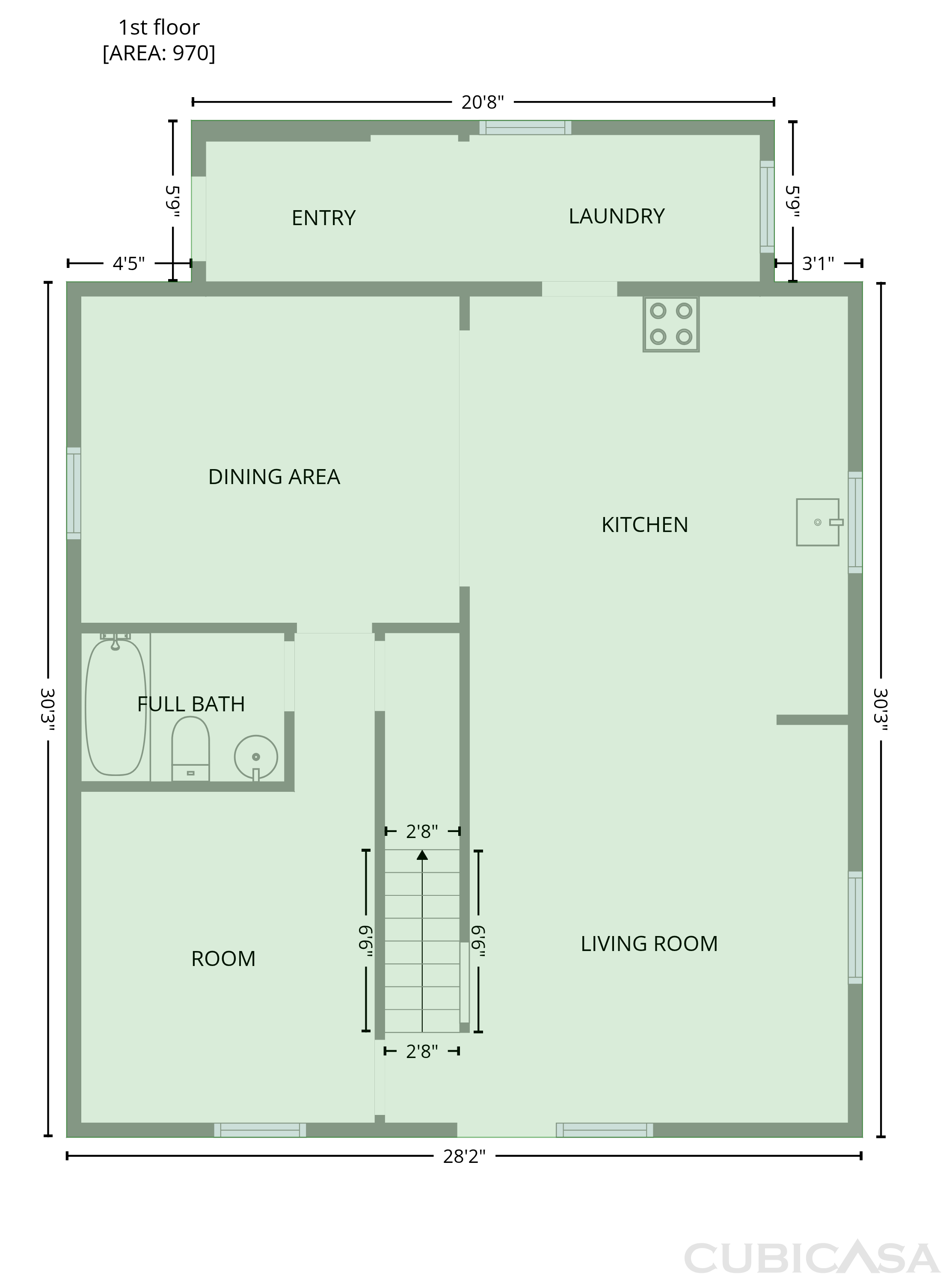 Main Floor of 740 1/2 N Main St, Tipton, IN