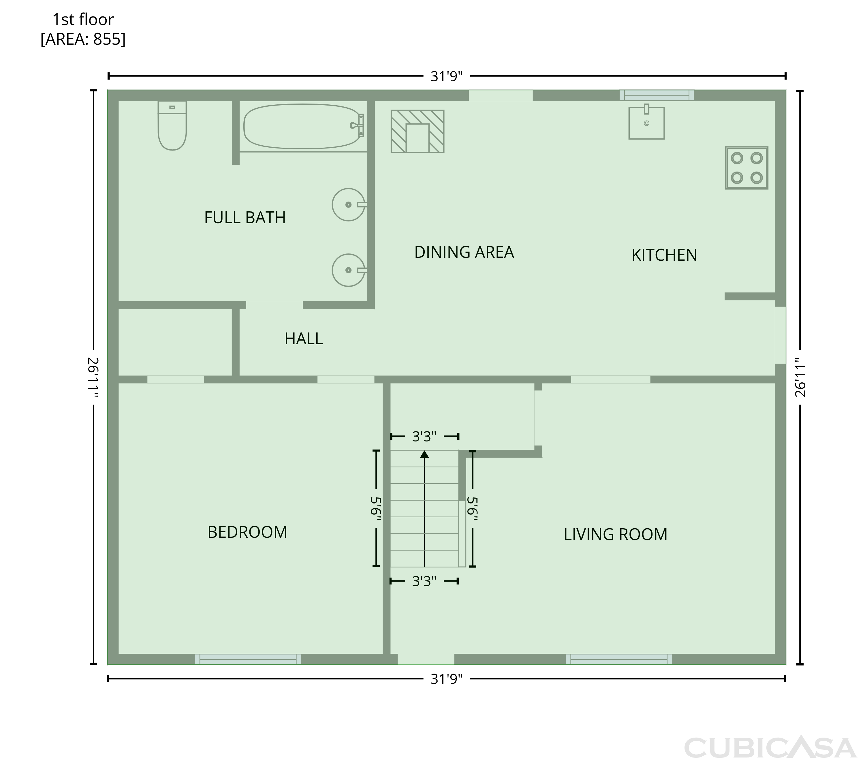 Main Floor of 1710 Oak Park Ct, Iron Station, NC