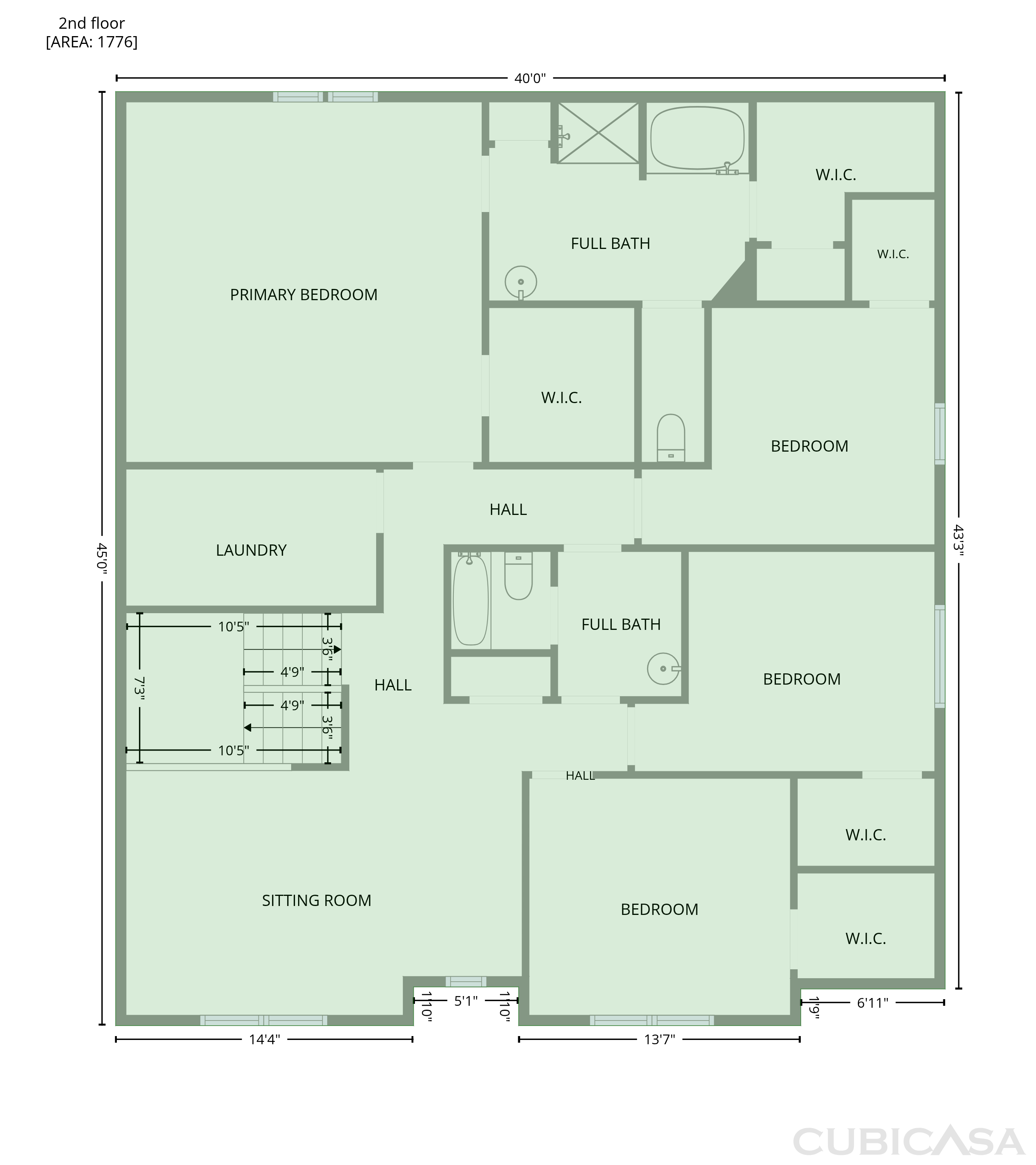Second Floor of 1045 Bent Branch Ln, Greenwood, IN