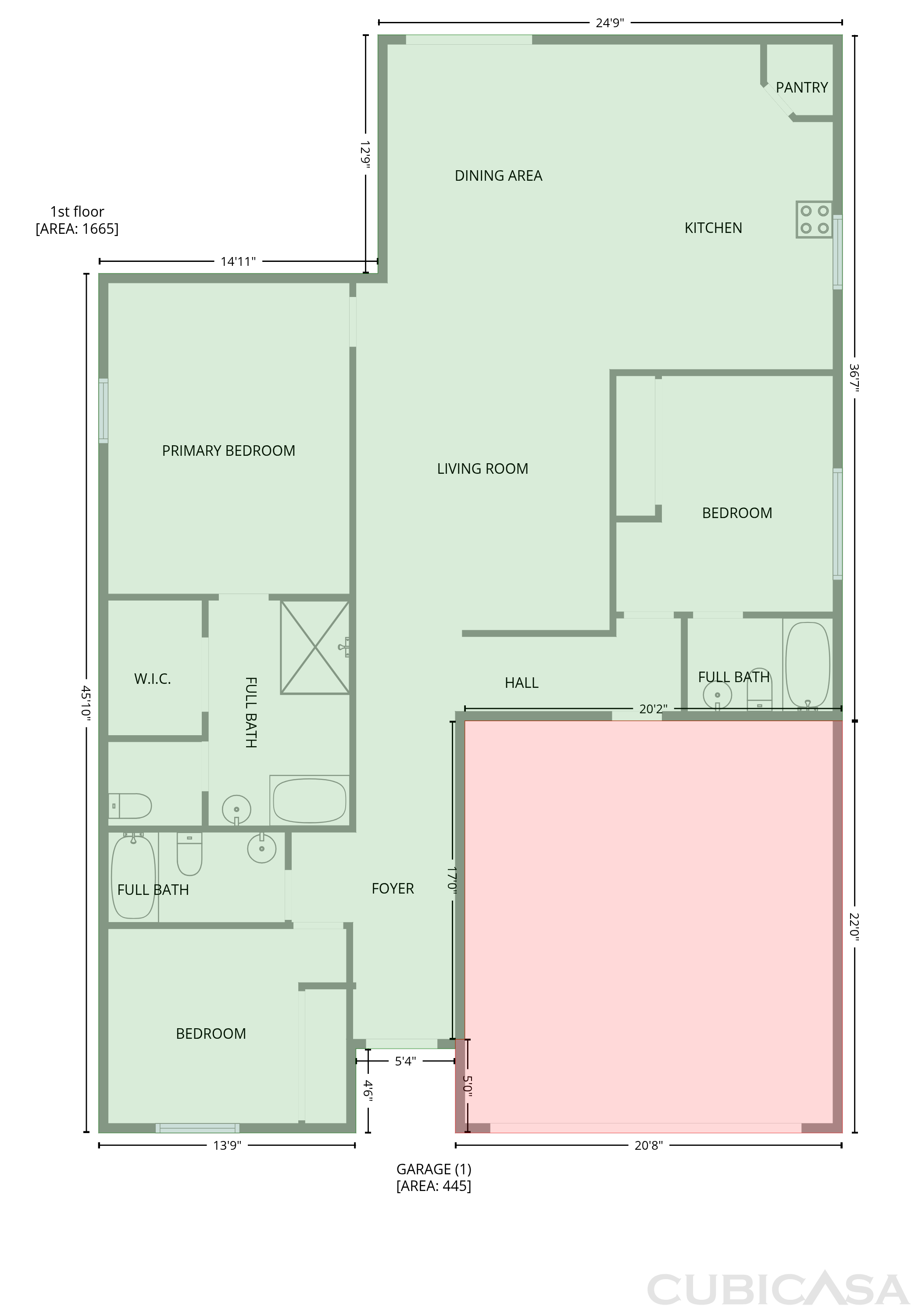 Main Floor of 1013 W 11th St, Sanford, FL