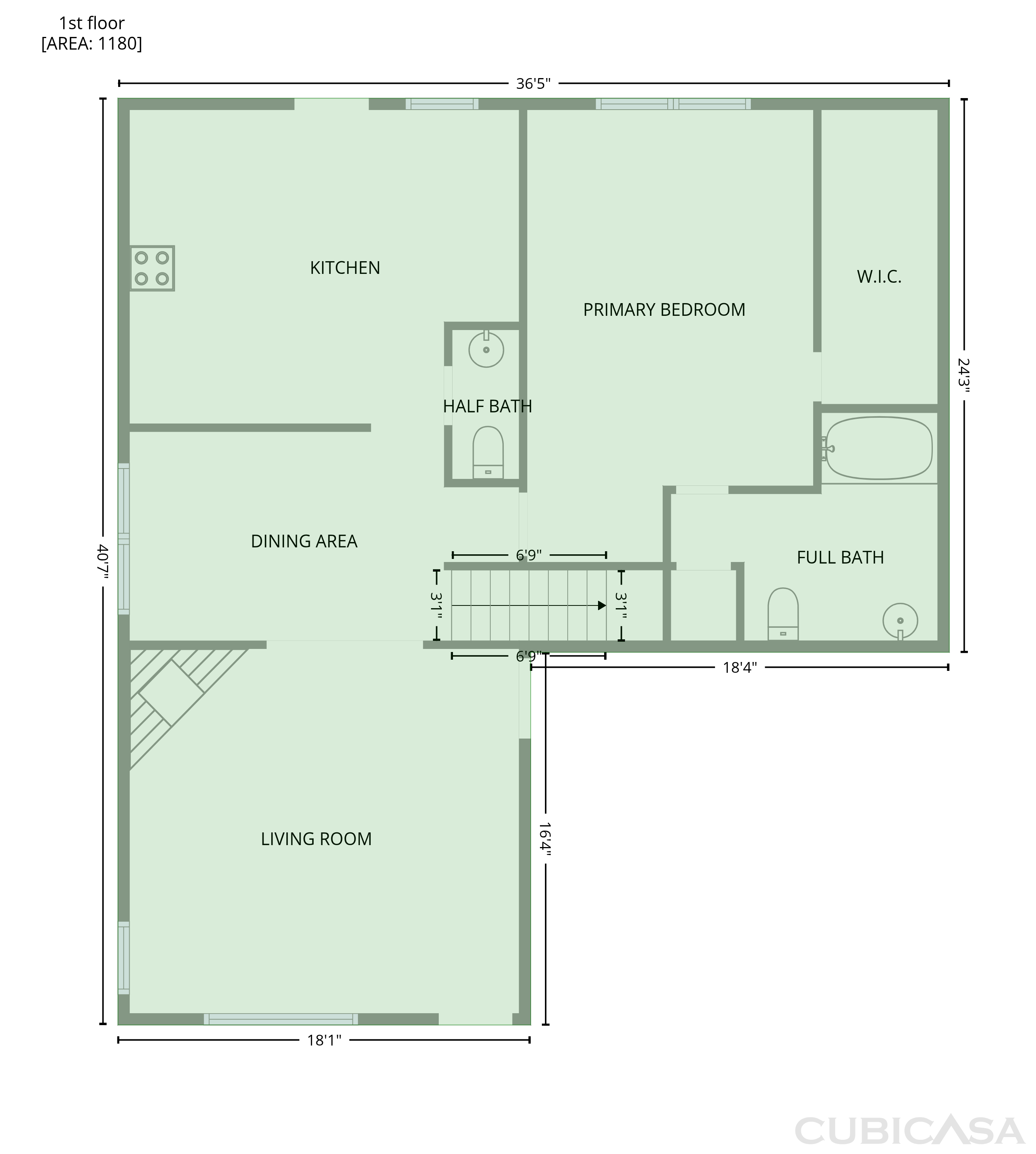 Main Floor of 3712 Mayfair Mill Dr, Raleigh, NC