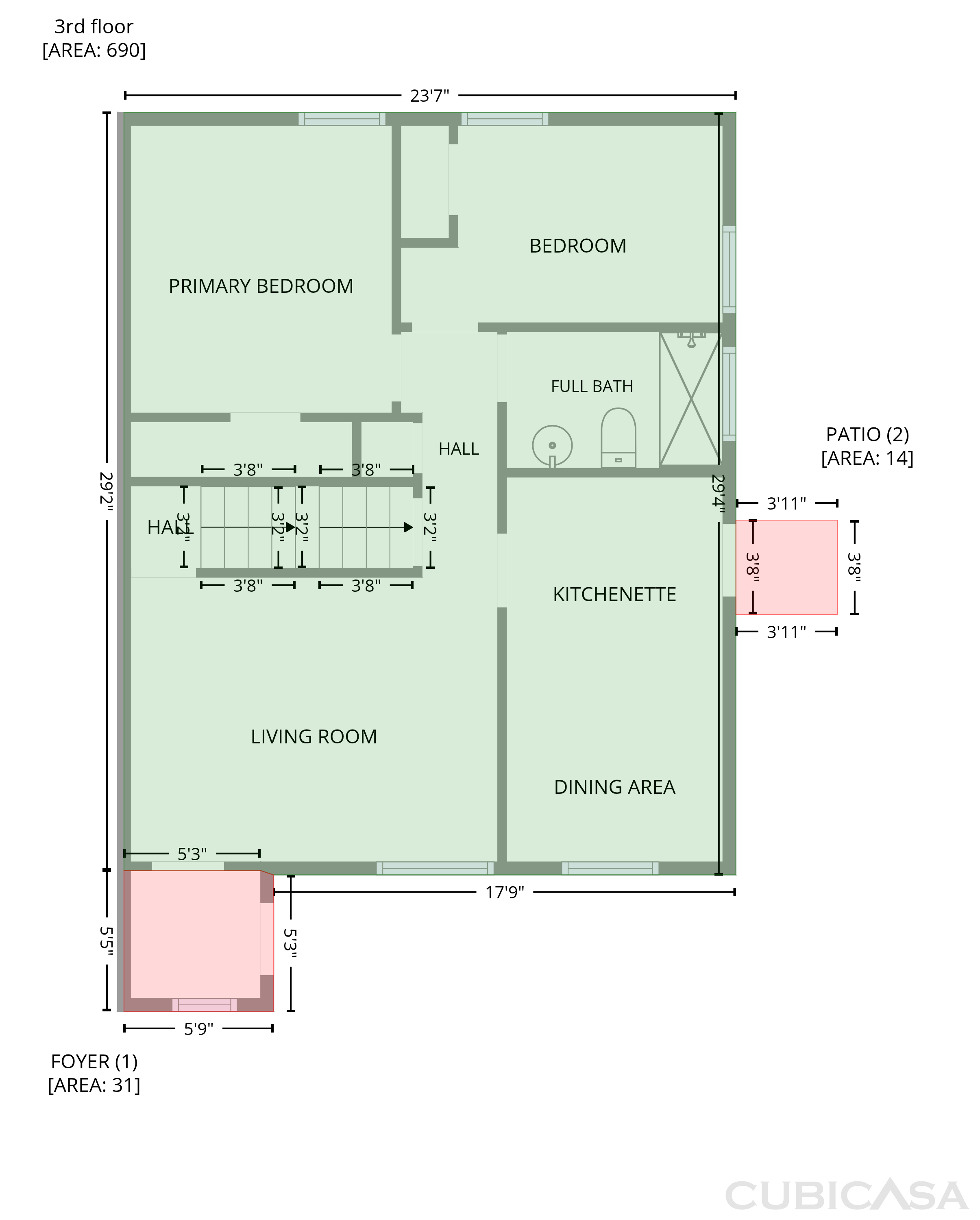 Third Floor of 23089 Brittany Ave, Eastpointe, MI