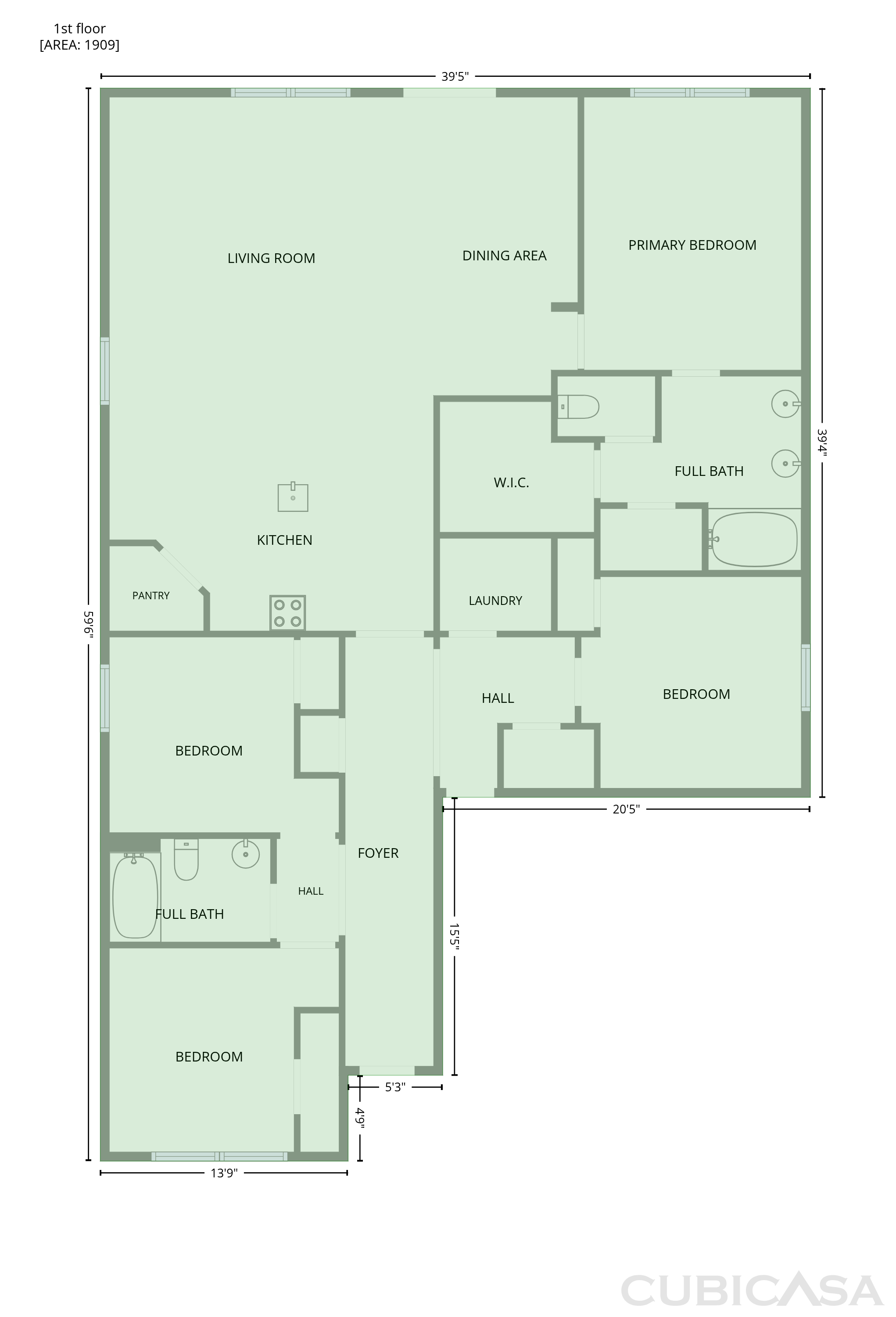 Main Floor of 119 Brooklet Cir, Saint Marys, GA