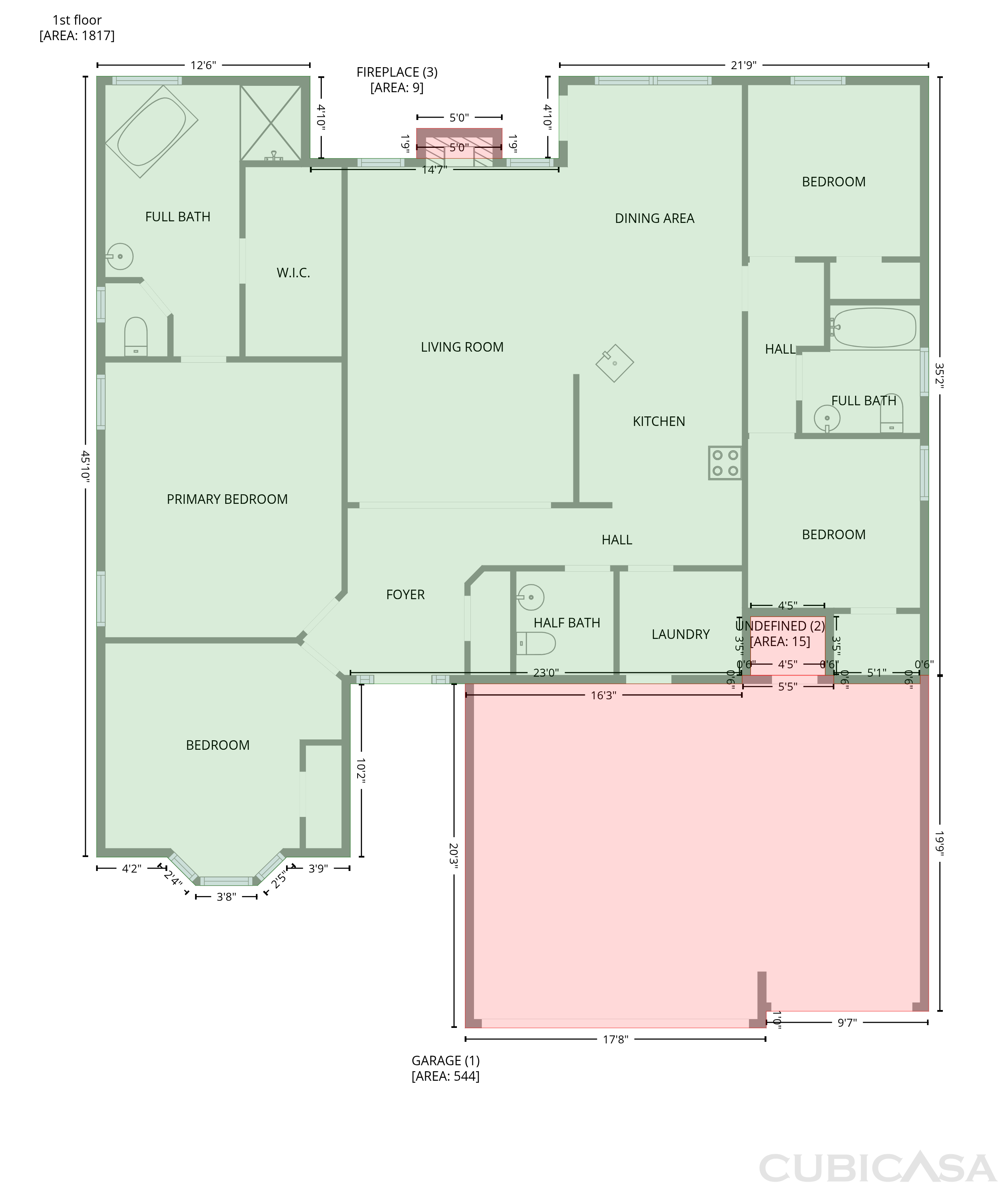 Main Floor of 305 N Lakeside Ter, Mustang, OK