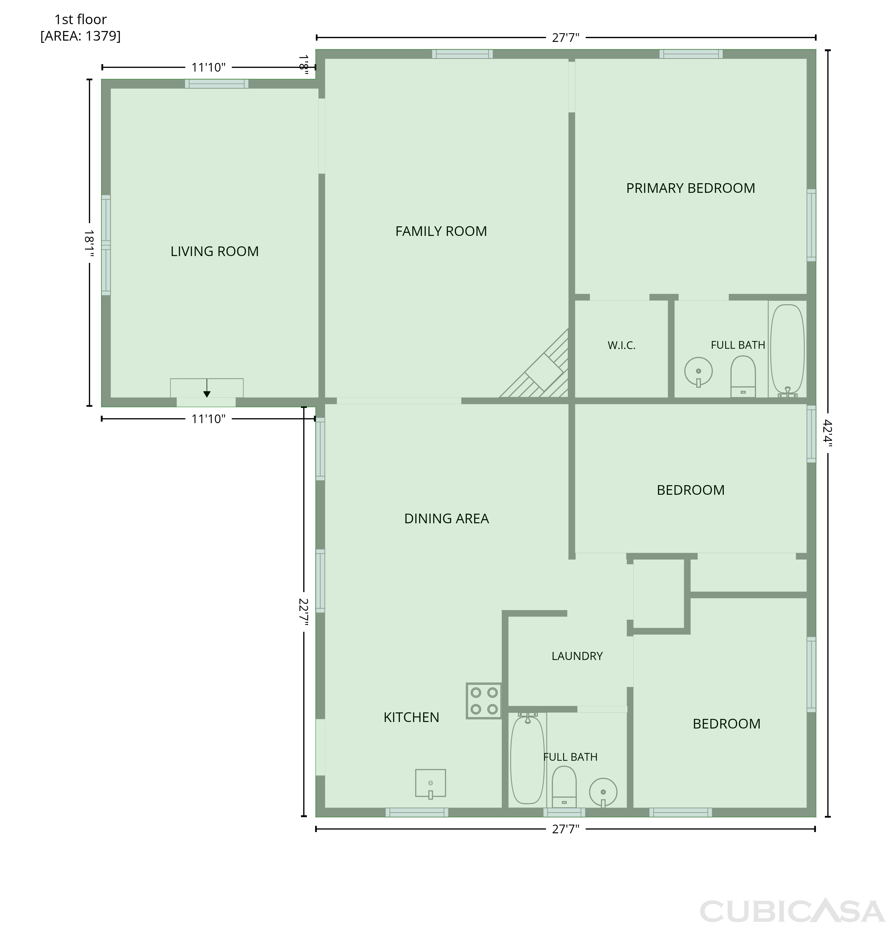 Main Floor of 1721 Evergreen St, Kissimmee, FL
