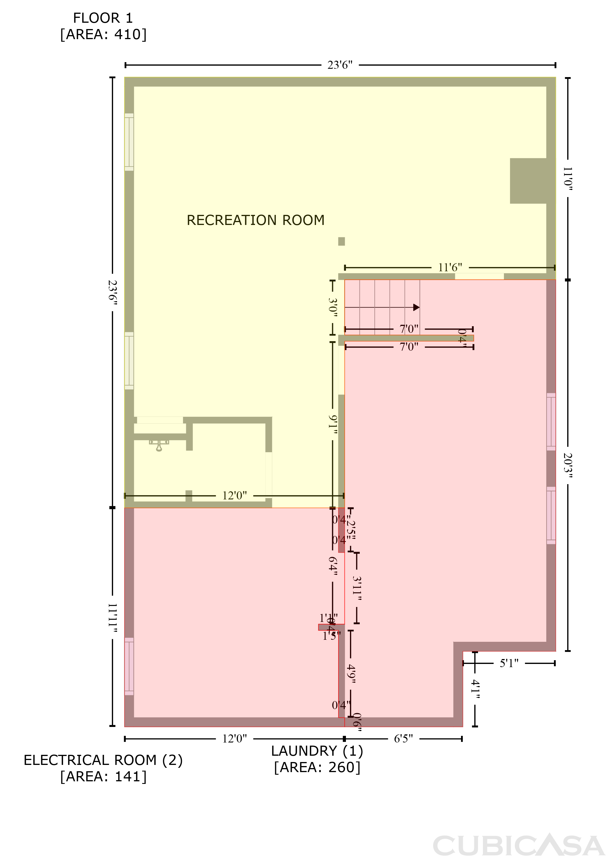 Main Floor of 23112 Marlboro St, Dearborn, MI