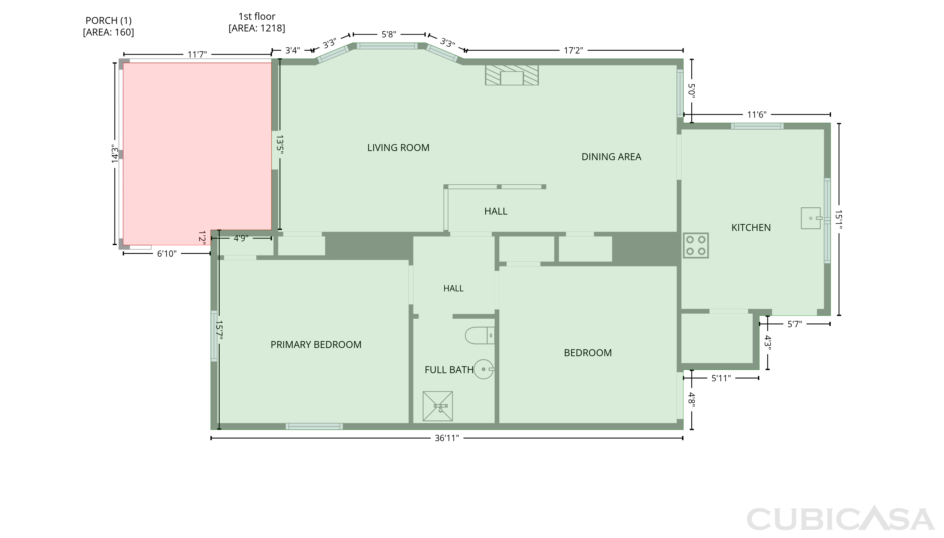 Main Floor of 15 Crescent St, Lyman, SC
