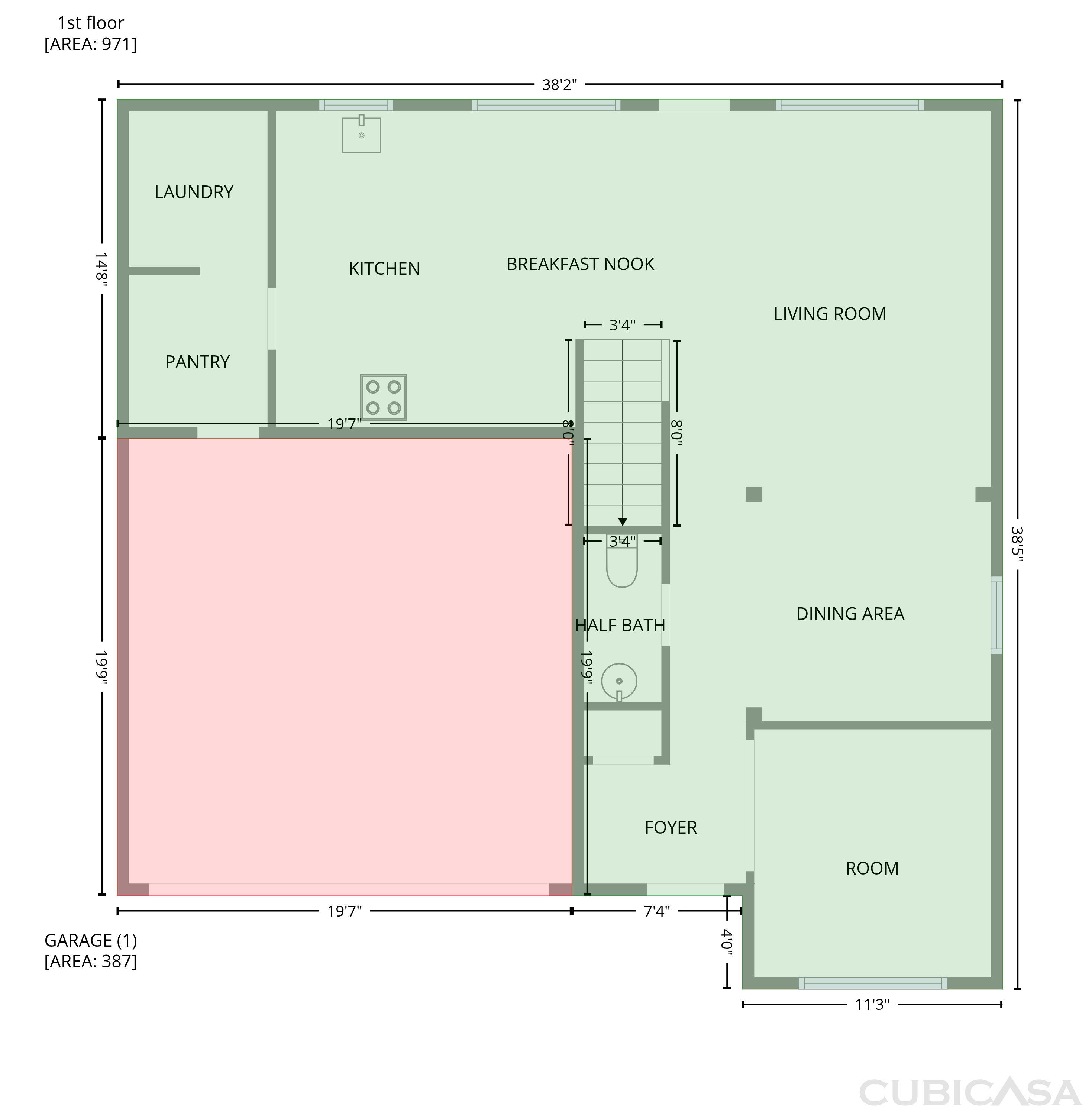 Main Floor of 1134 Aster Way, Burlington, NC