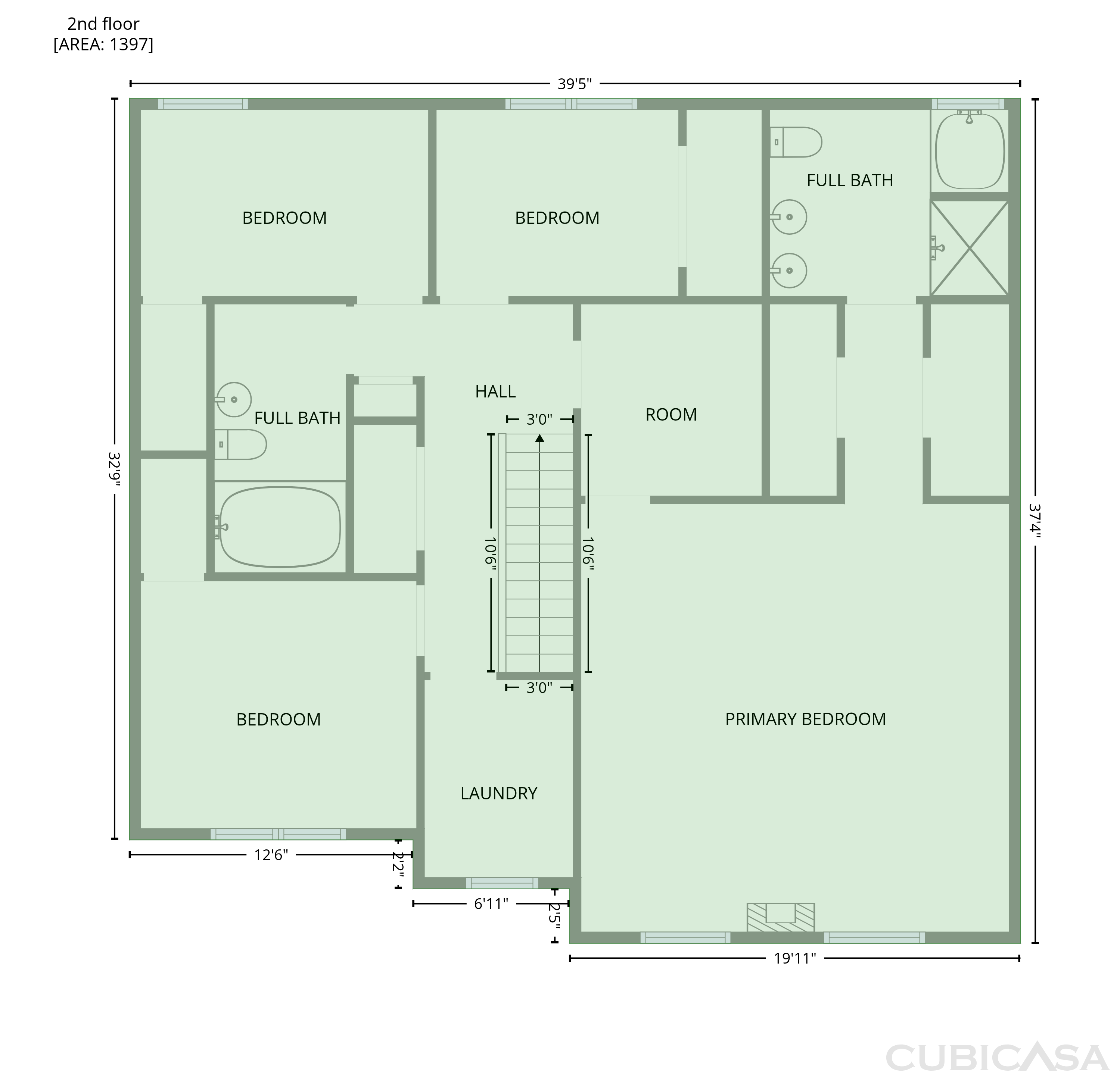 Second Floor of 2308 Brasstown Ln, Apex, NC