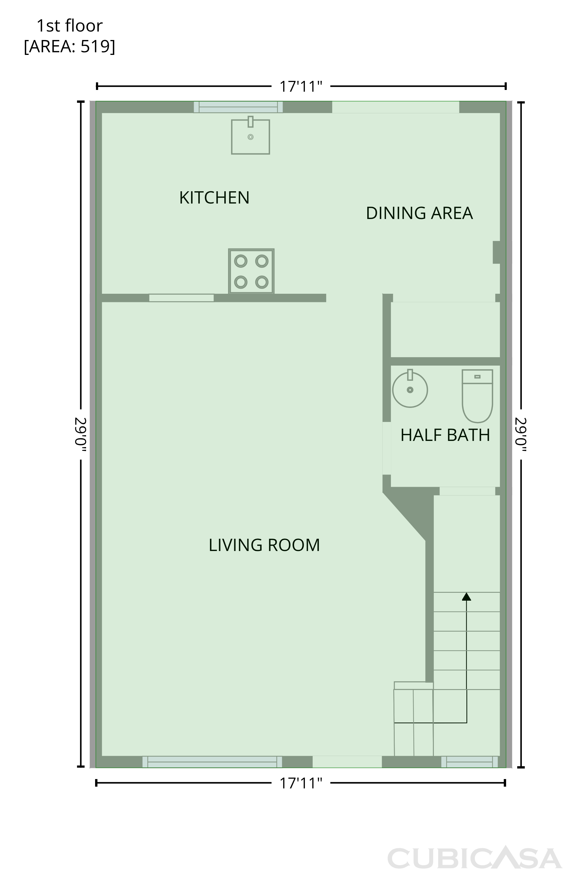 Main Floor of 1602 Little Falls Cir, Orlando, FL