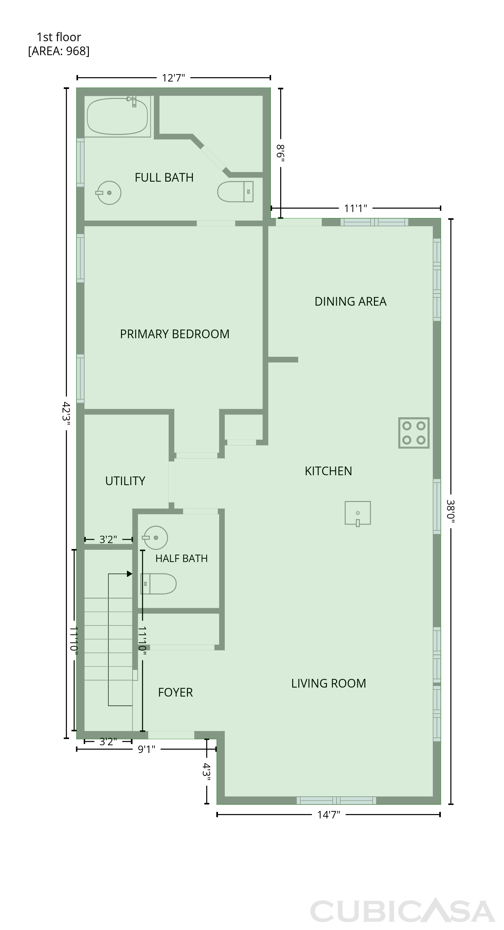 Main Floor of 2913 Hervey St, Indianapolis, IN