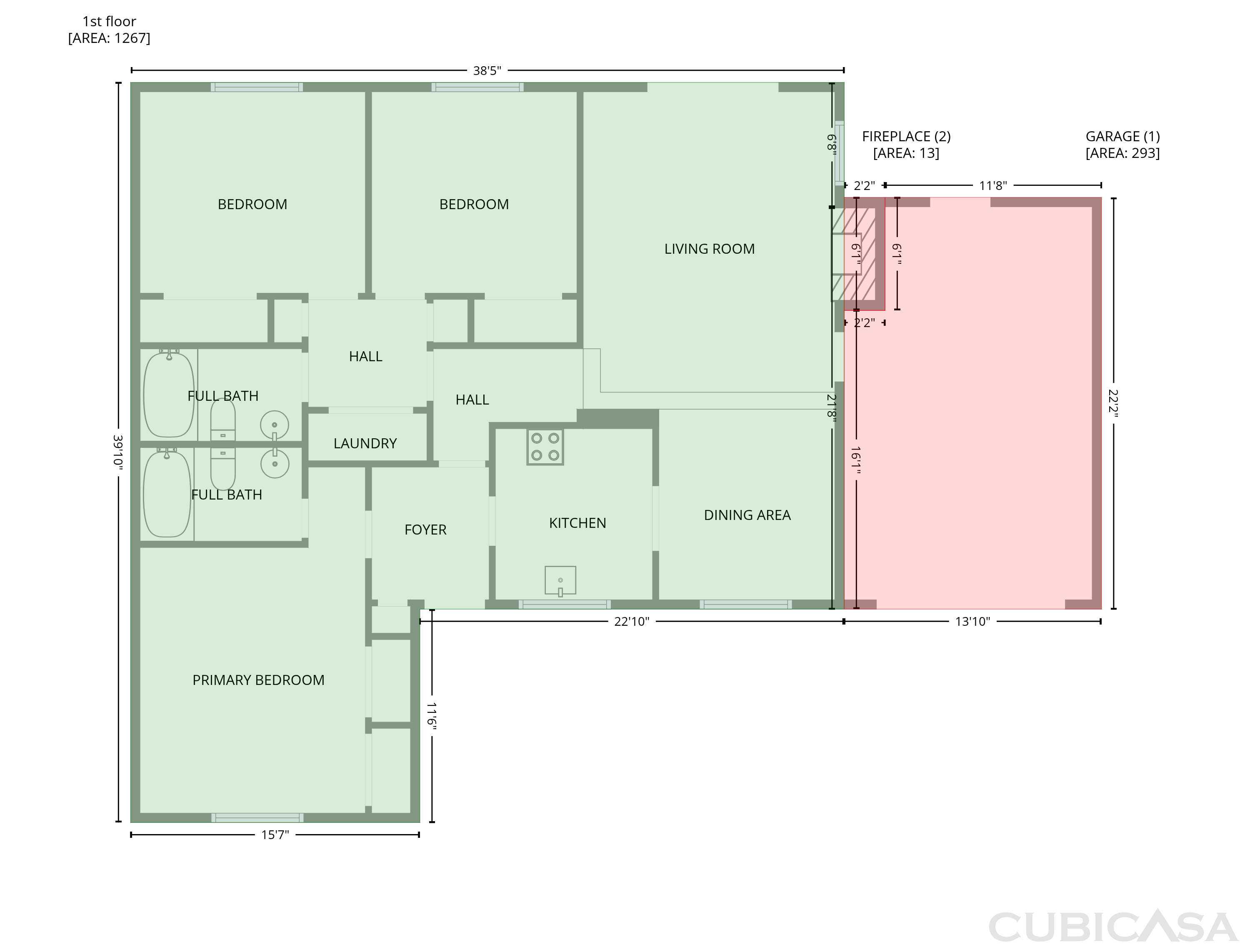 Main Floor of 1843 Berriedale Dr, Fayetteville, NC