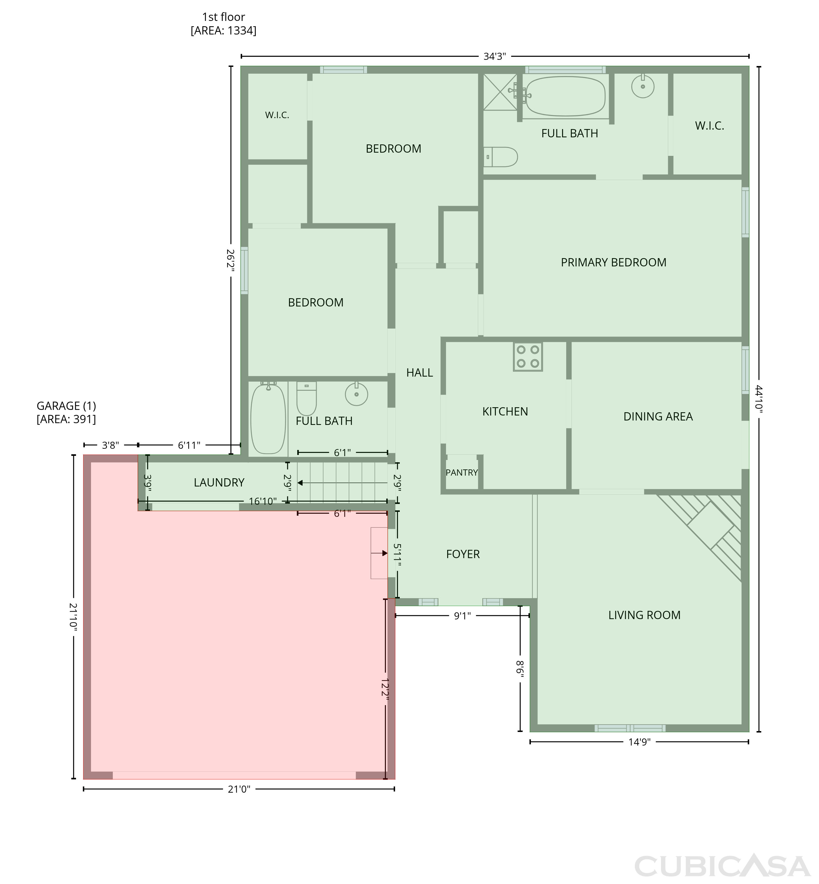 Main Floor of 11 Oxford Dr, Angier, NC