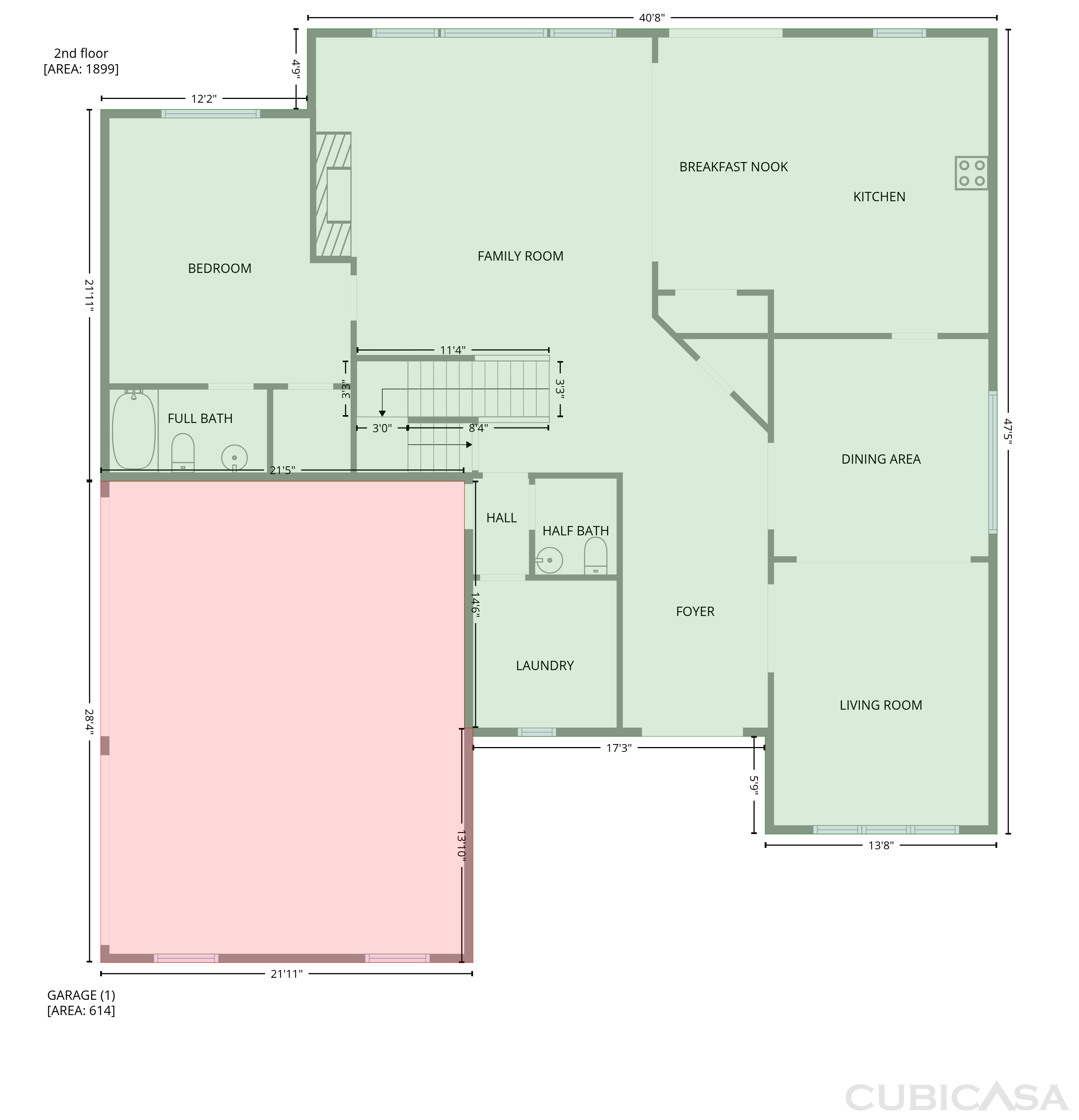 Second Floor of 3001 Moss Stone Ln, Marietta, GA