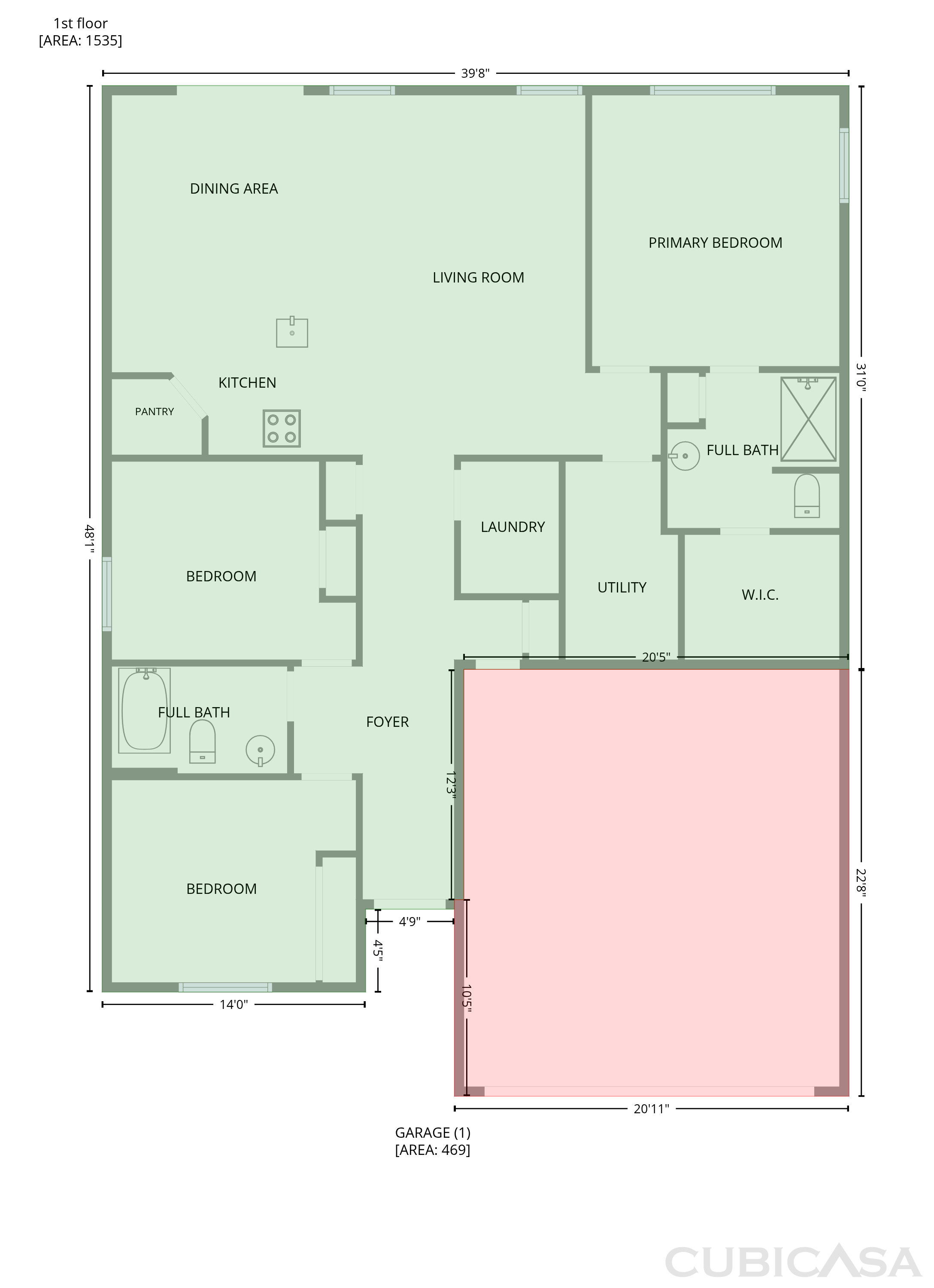Main Floor of 1970 Downey Ln, Greenfield, IN