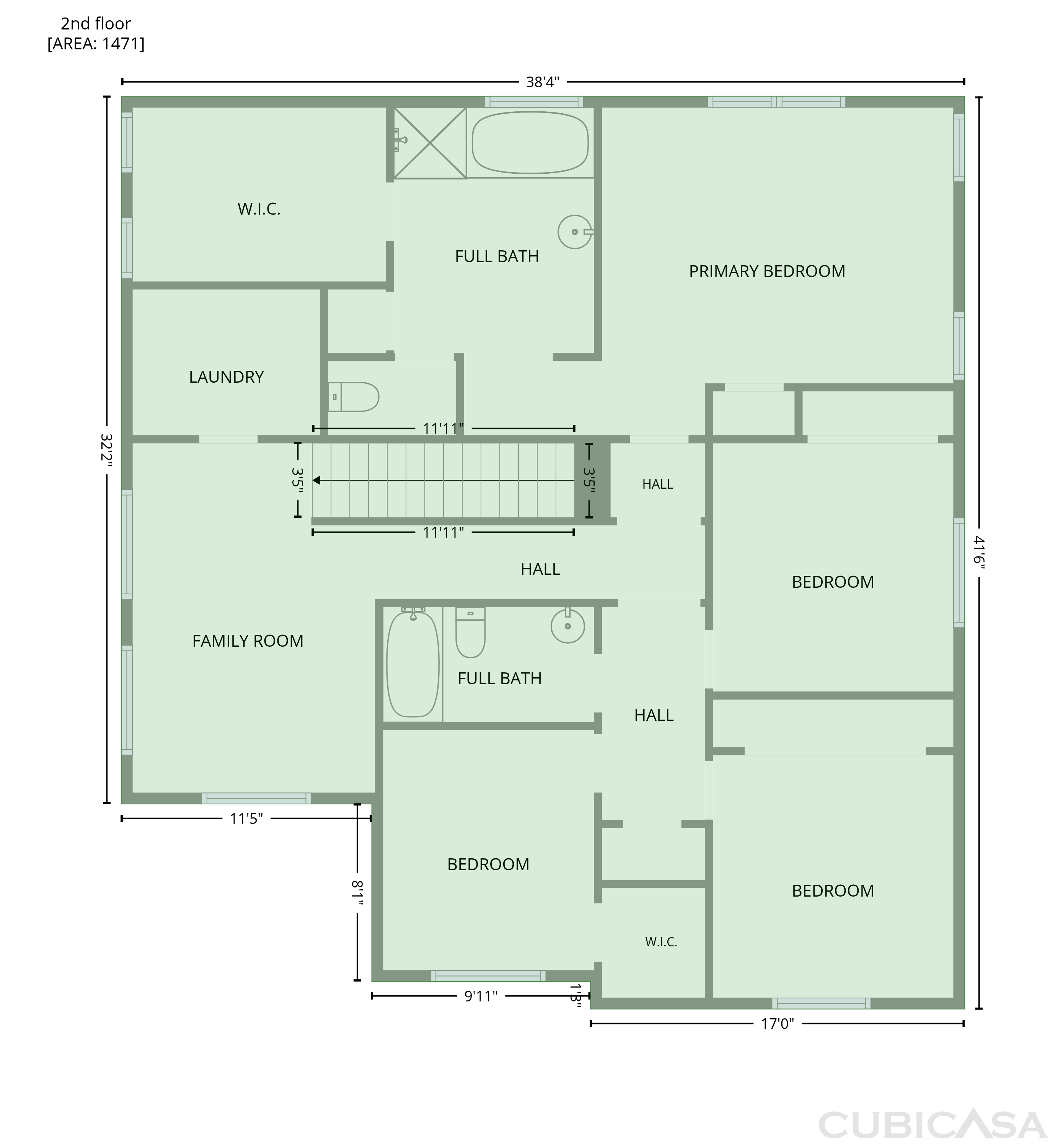 Second Floor of 1519 Sycamore Dr, Oakley, CA