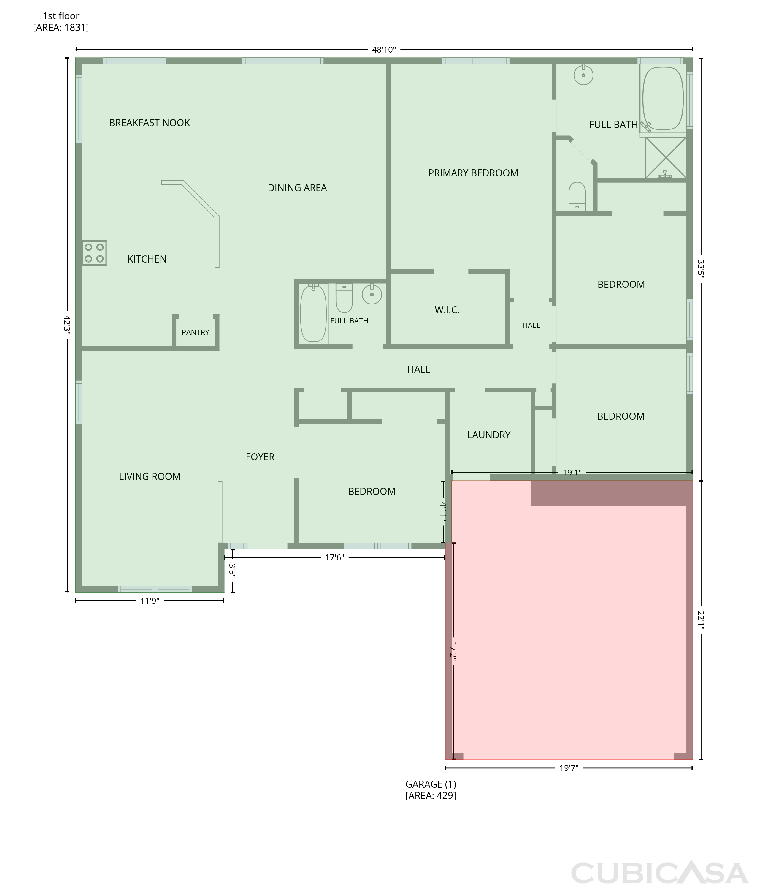 Main Floor of 2414 Caneridge Pt SW, Marietta, GA