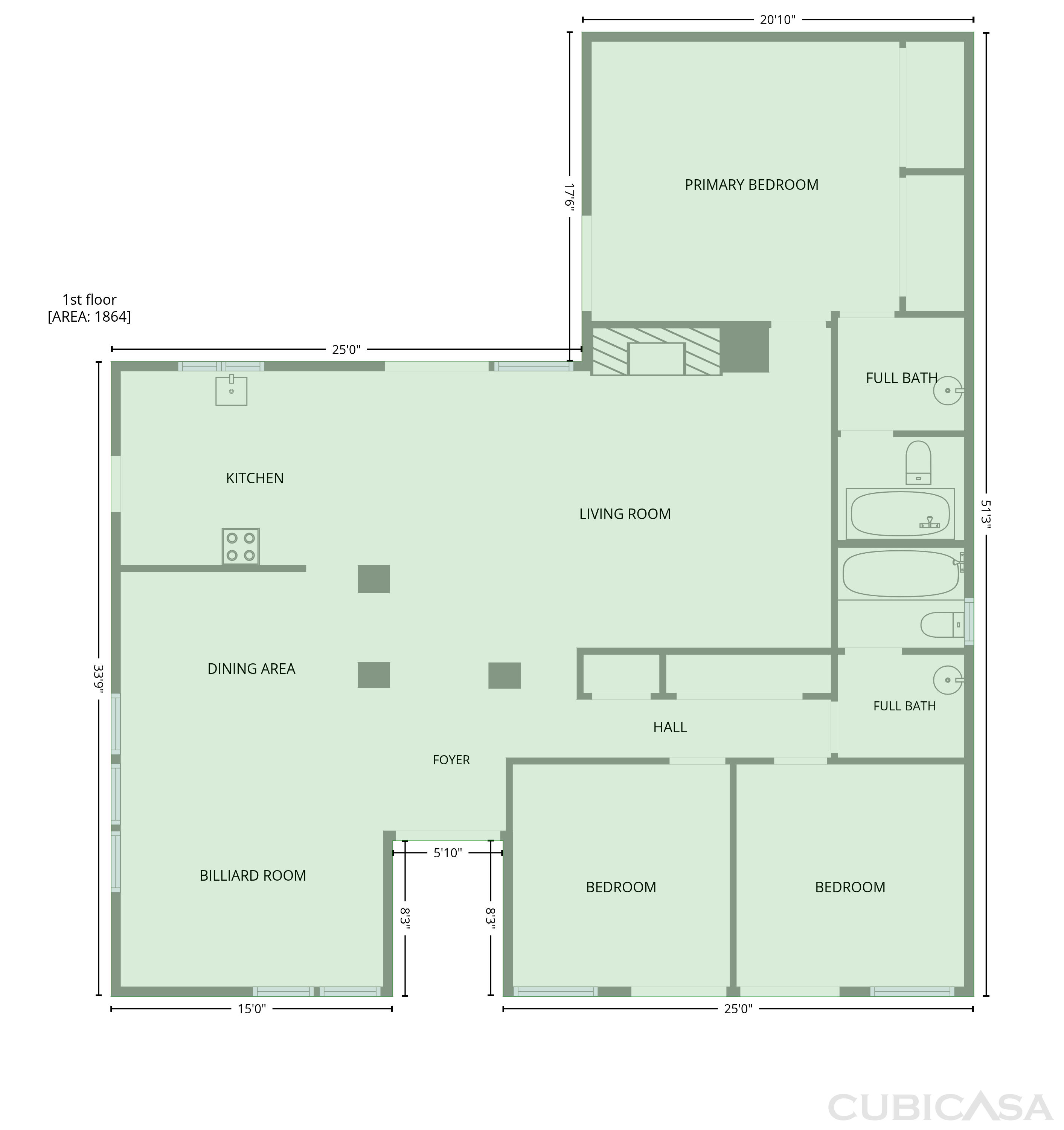 Main Floor of 2100 Sandpoint Dr, Modesto, CA