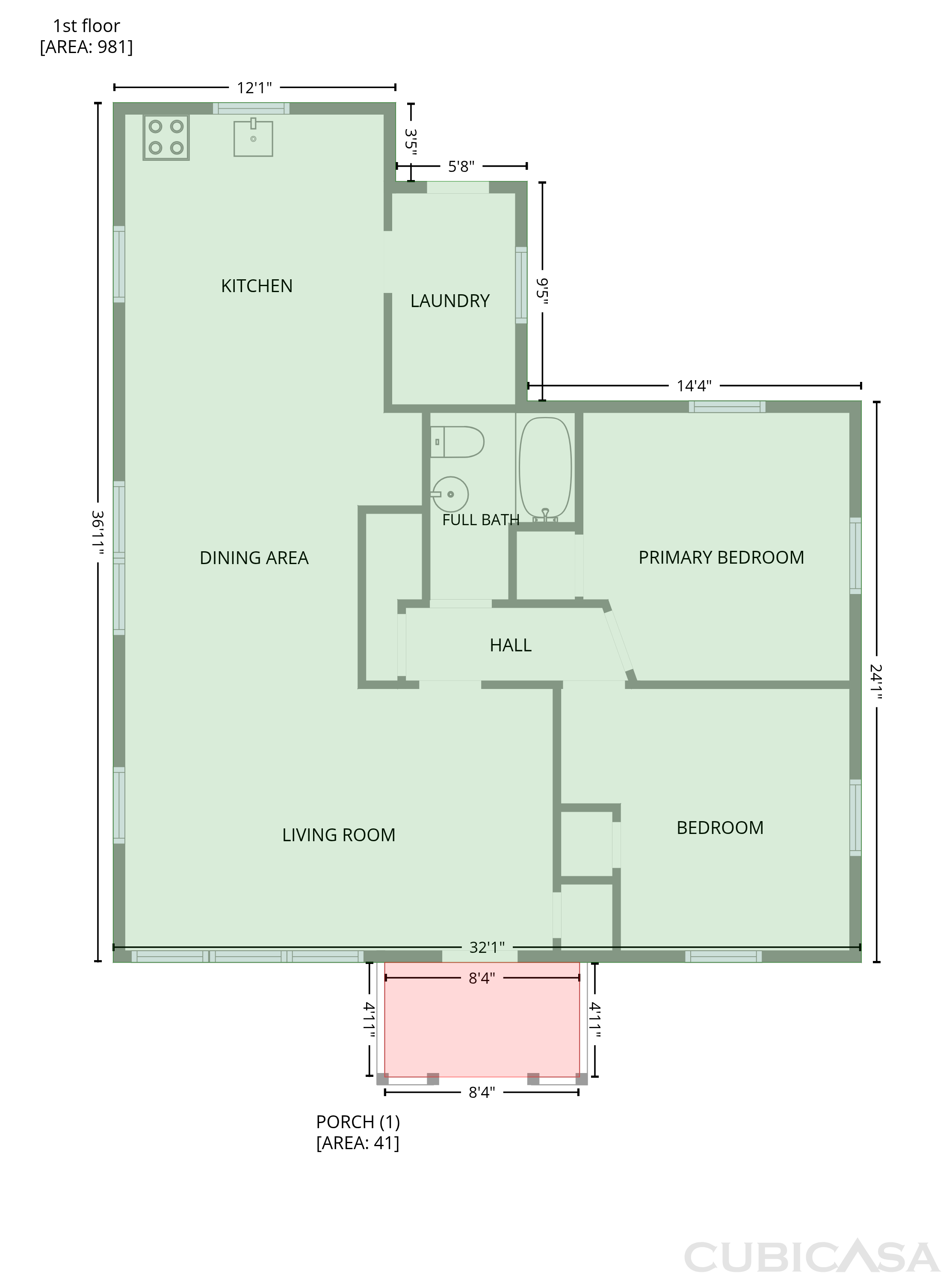 Main Floor of 1712 N Roxboro St, Durham, NC