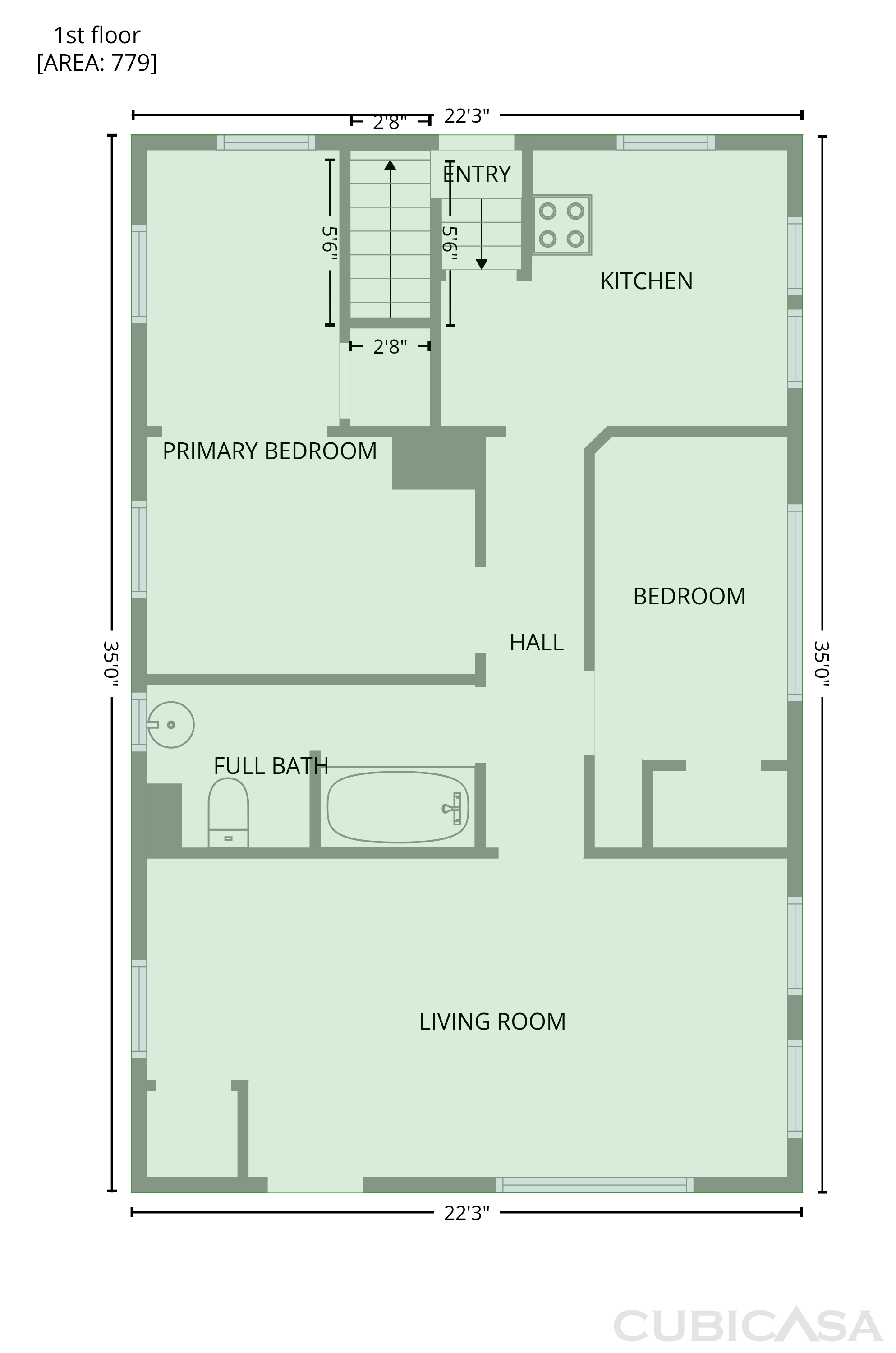 Second Floor of 736 Bettes Ave, Akron, OH