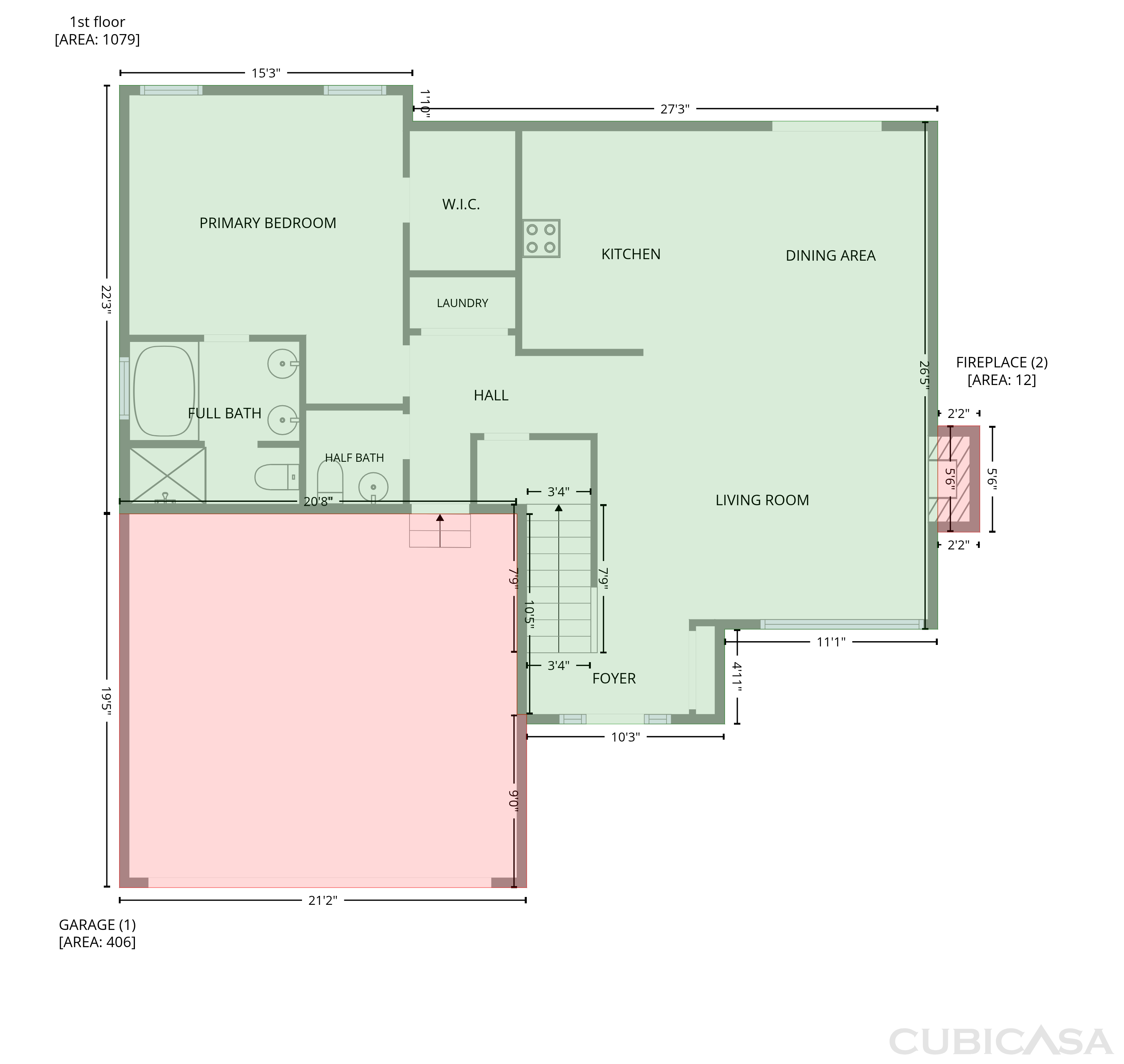 Main Floor of 5474 Alamo Dr, Winston Salem, NC