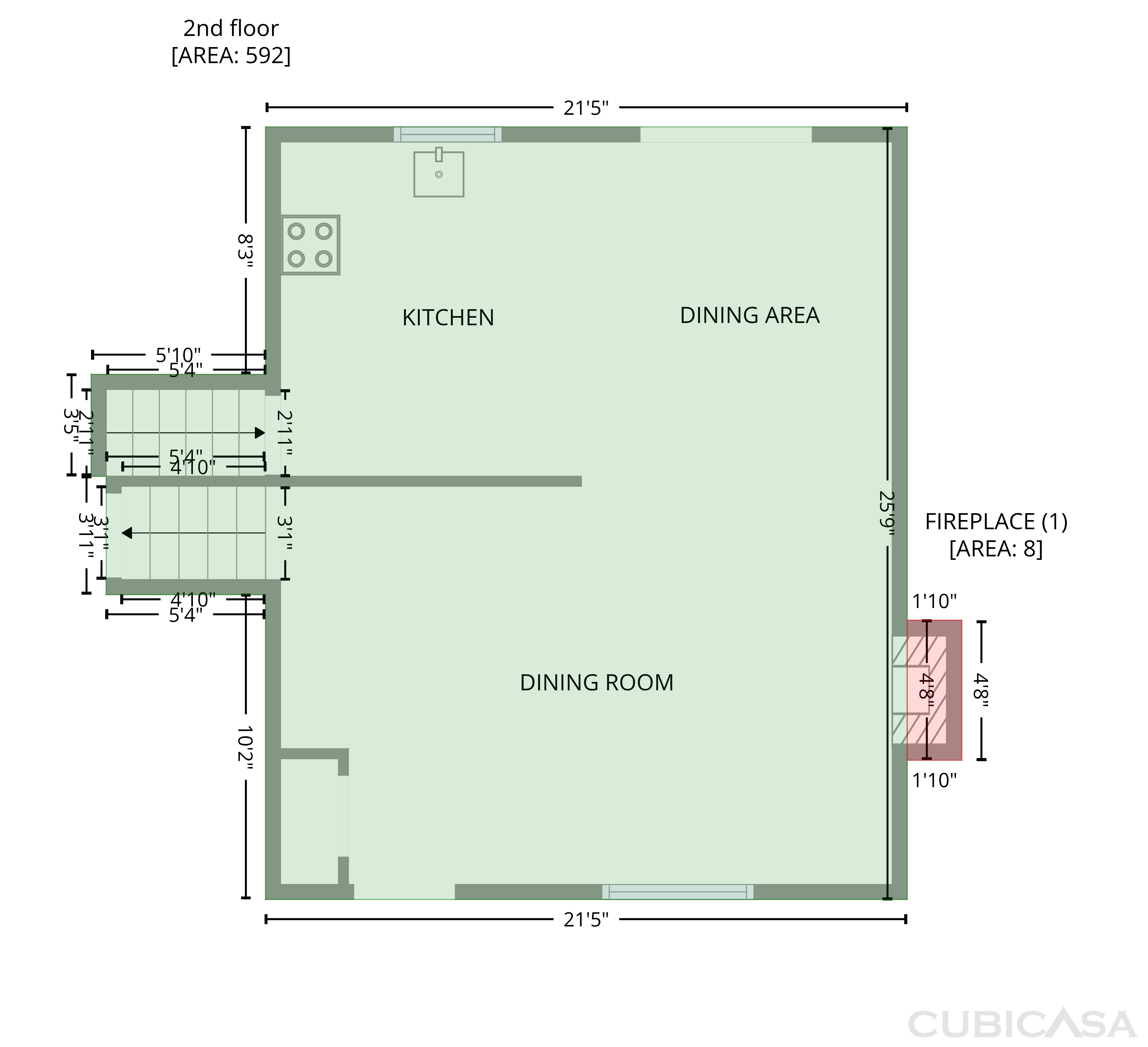 Second Floor of 1035 Lakewood Dr, Marietta, GA