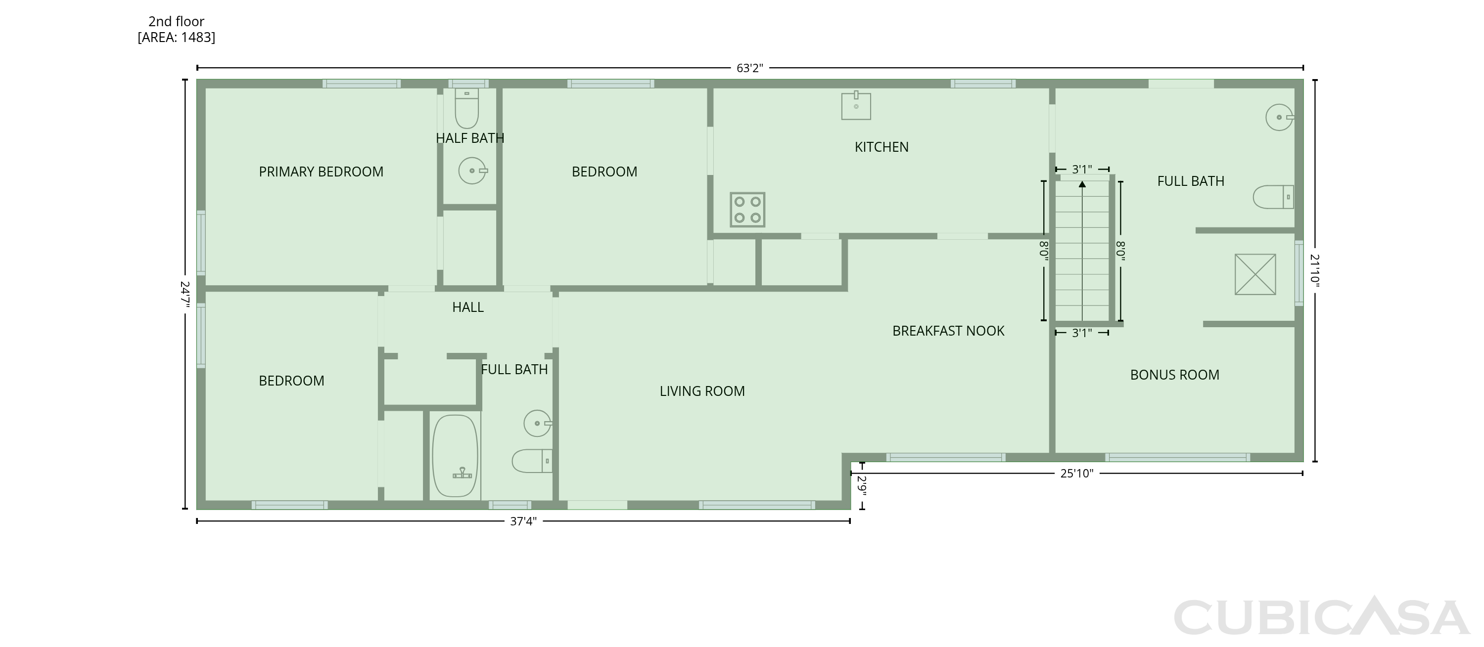 Second Floor of 724 Woodmere Dr, Nashville, TN