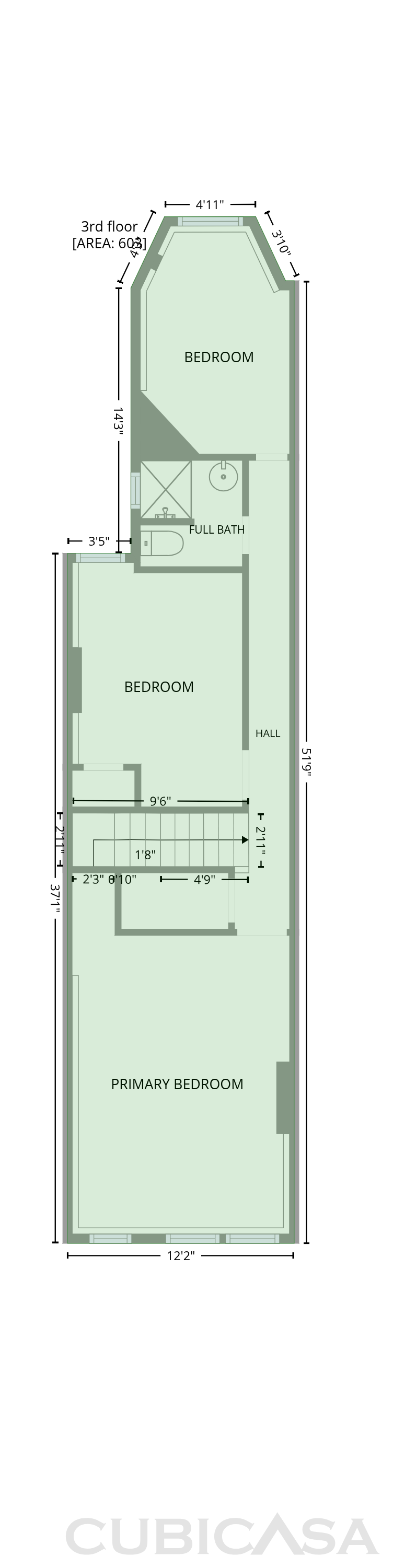 Third Floor of 1135 Myrtle Ave, Baltimore, MD