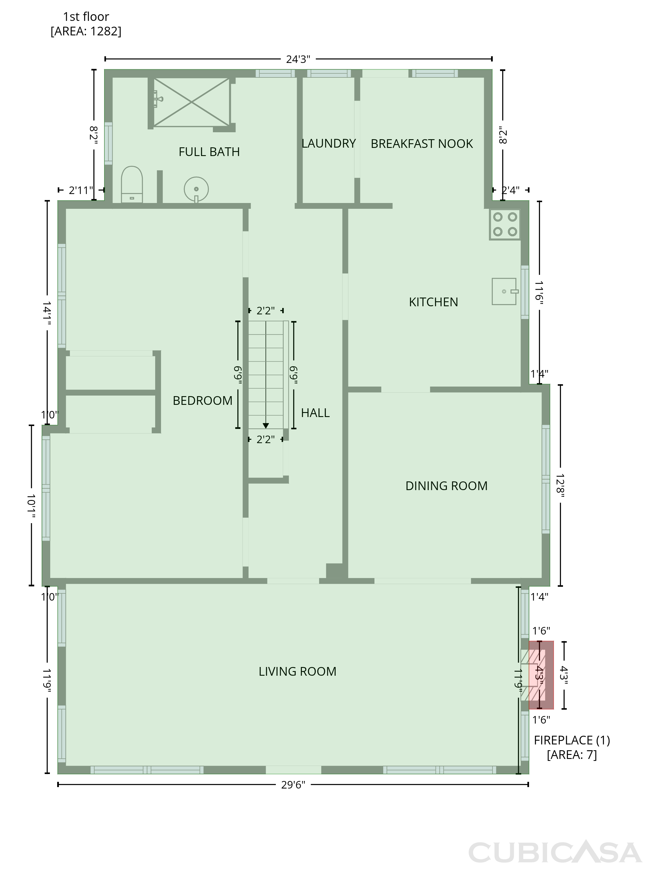 Main Floor of 114 E Clay St, Whiteville, NC
