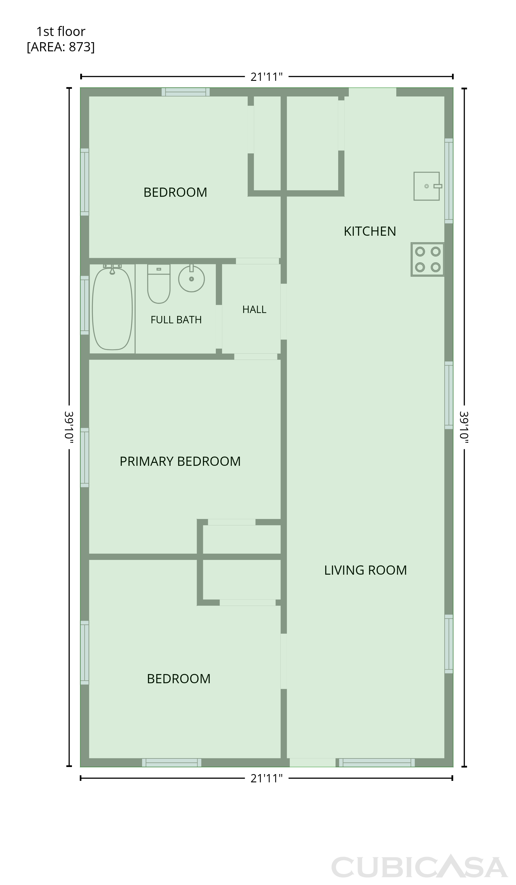 Main Floor of 511 Manigault St, Winnsboro, SC