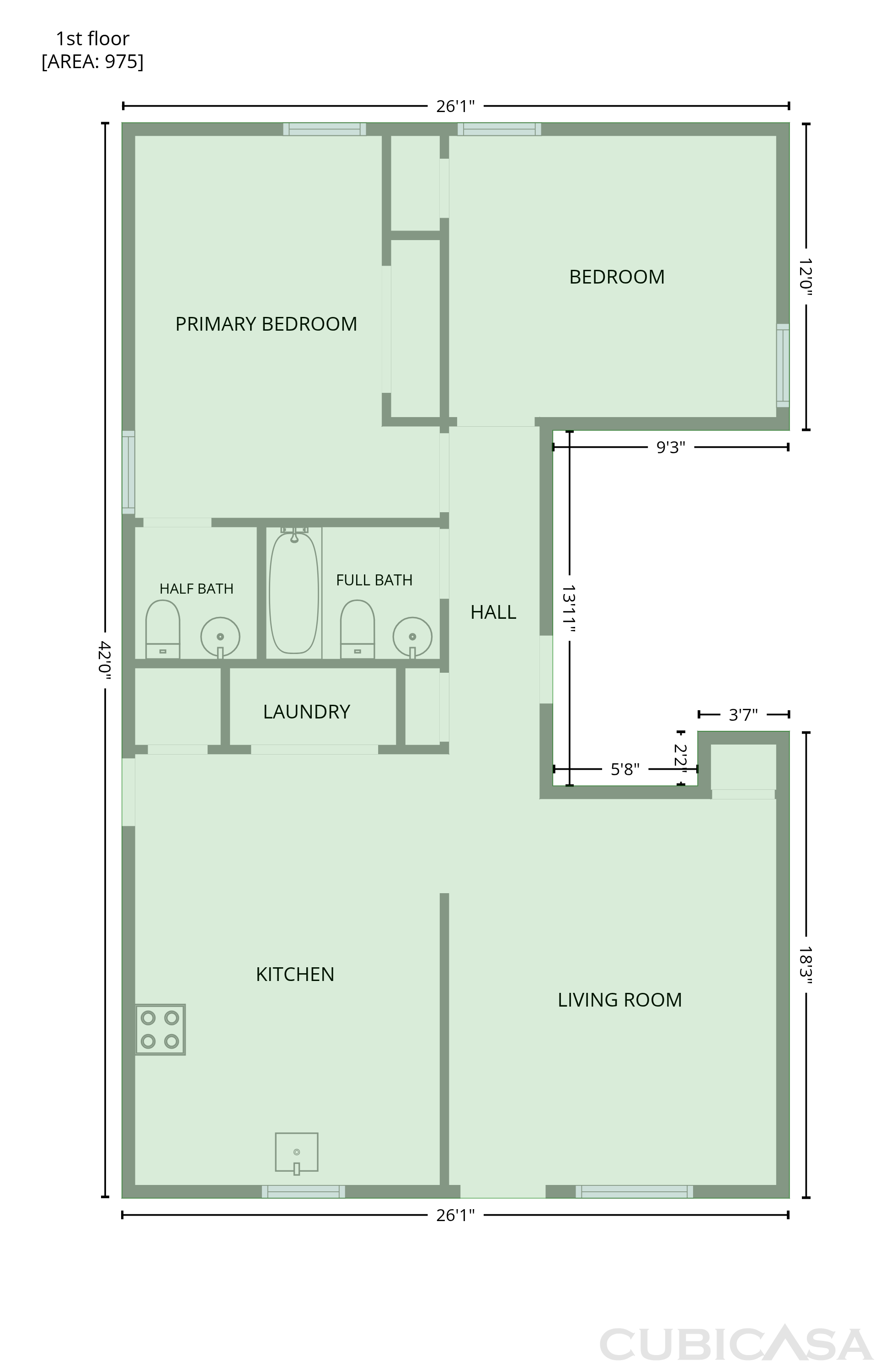 Main Floor of 2513 Lindbergh St, Durham, NC